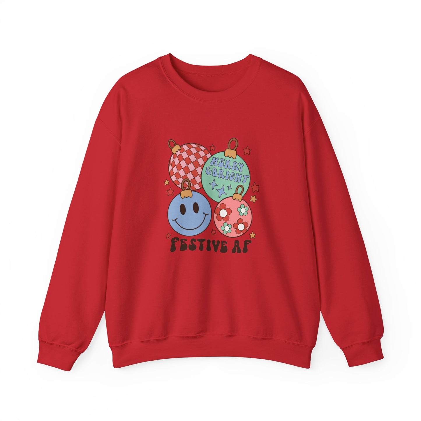 Festive AF Christmas sweater Christmas women sweatshirt Merry Christmas cupcake hot cocoa sweatshirt Bright Christmas gift for her