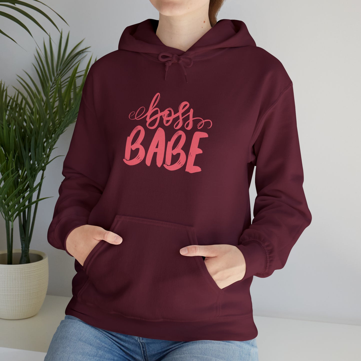 Boss Babe hoodie, boss babe energy, gift for her, millionaire babe, Unisex Heavy Blend Hooded Sweatshirt