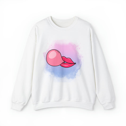 Bubble Gum kiss sweatshirt, Summer Bubblegum shirt, Birthday gift for her,Galantine travel sweatshirt,Unisex Heavy Blend Crewneck Sweatshirt