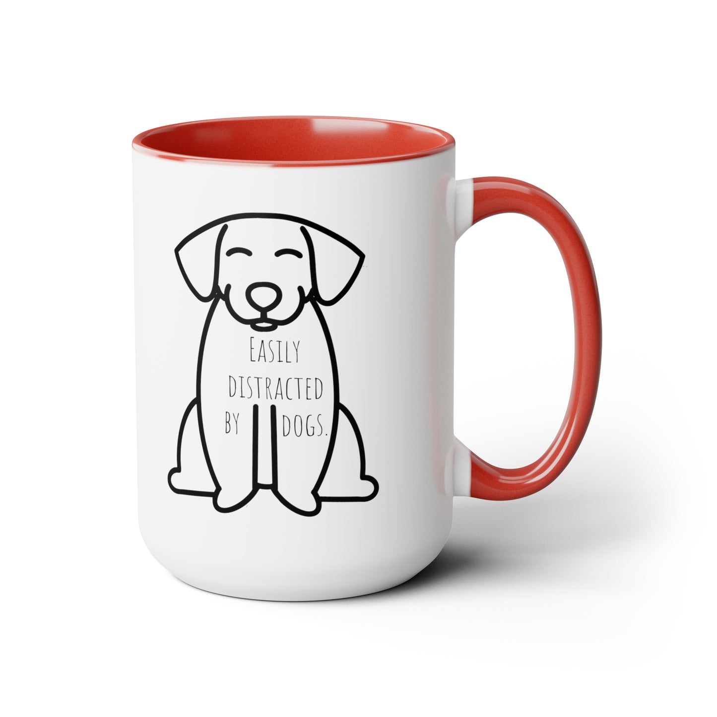 Easily distracted by dogs mug Supervisor mug Floral mug gift for her Mug funny gift for wife Coffee Mugs tea Christmas gift 15oz
