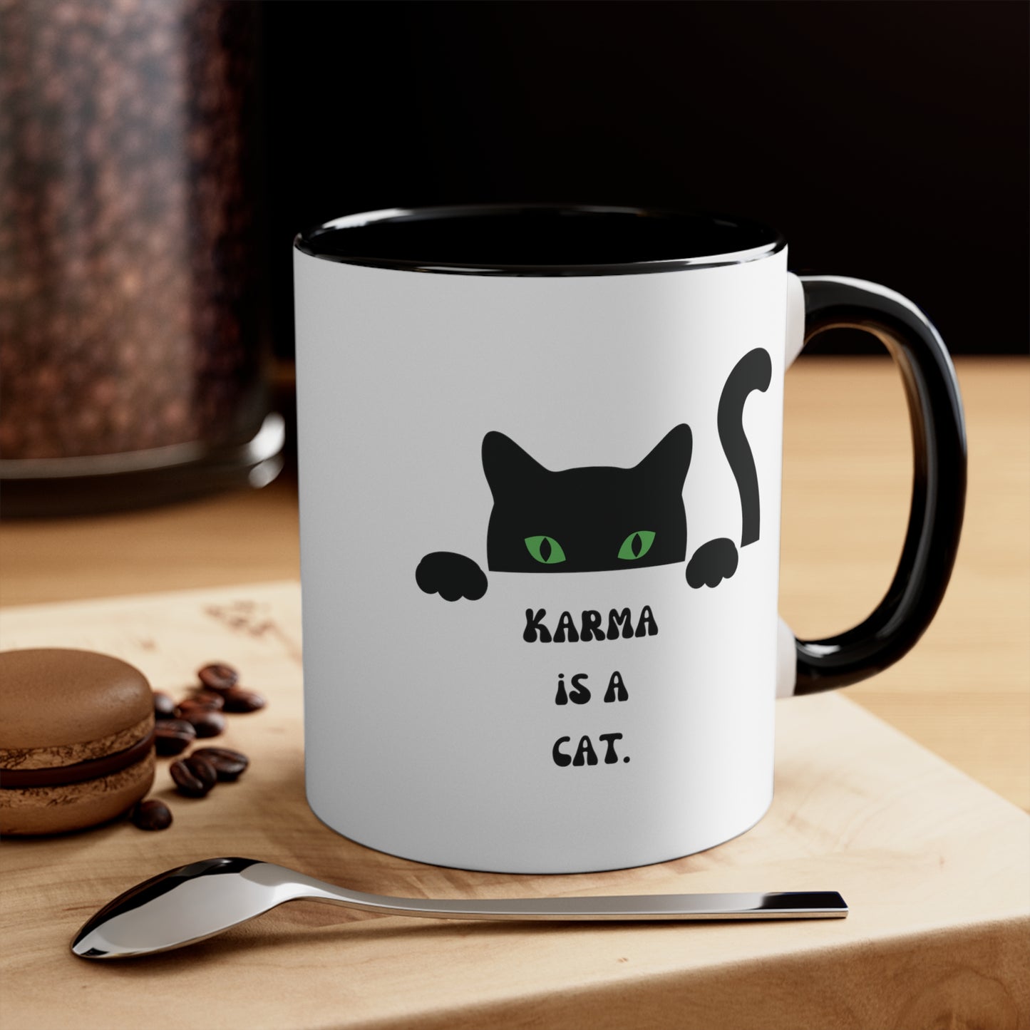 Karma is a cat mug Birthday Month birthday month gift coffee mug gift for best friend gift for her tea gift for her gift for him