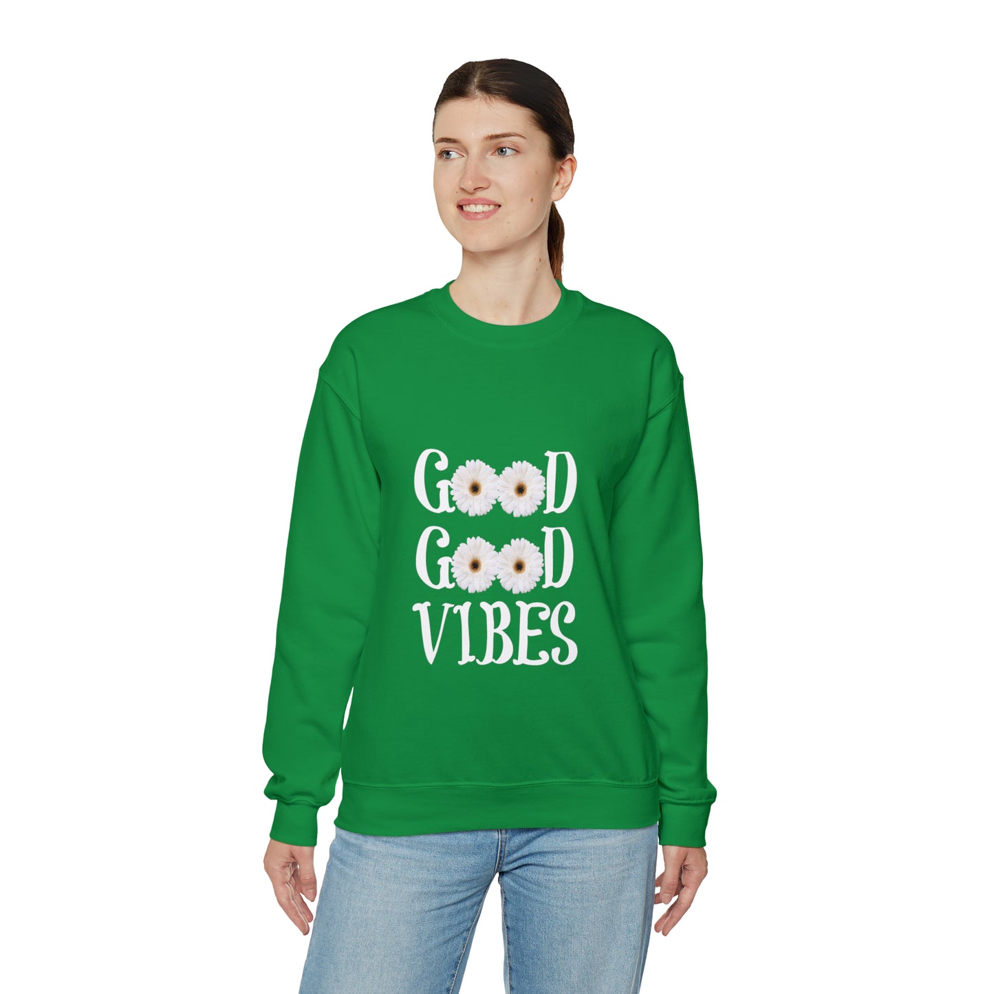 Good Vibes Sweatshirt, Unisex Heavy Blend™ Crewneck Sweatshirt