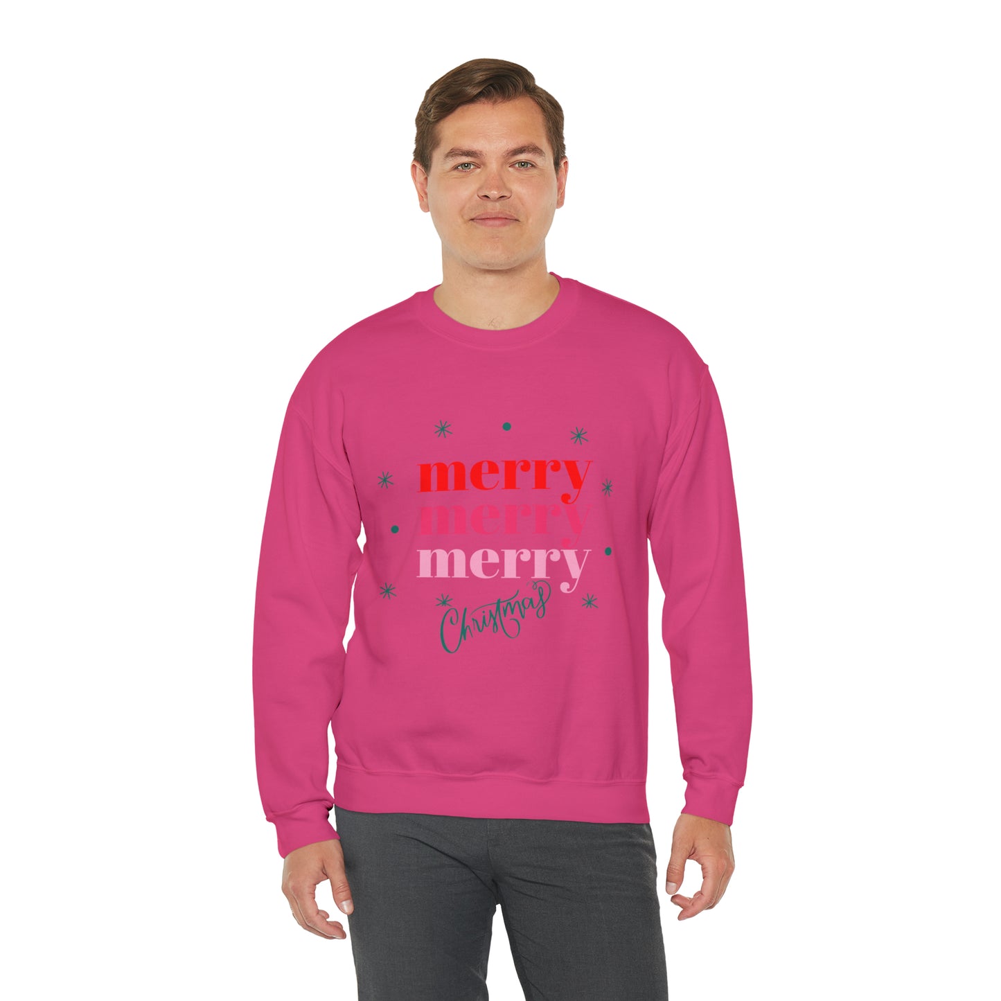 Festive AF sweater Pink Merry Bright Christmas Sweatshirt for Women Christmas Shirt Sweater Holiday Christmas gift for her gift for him