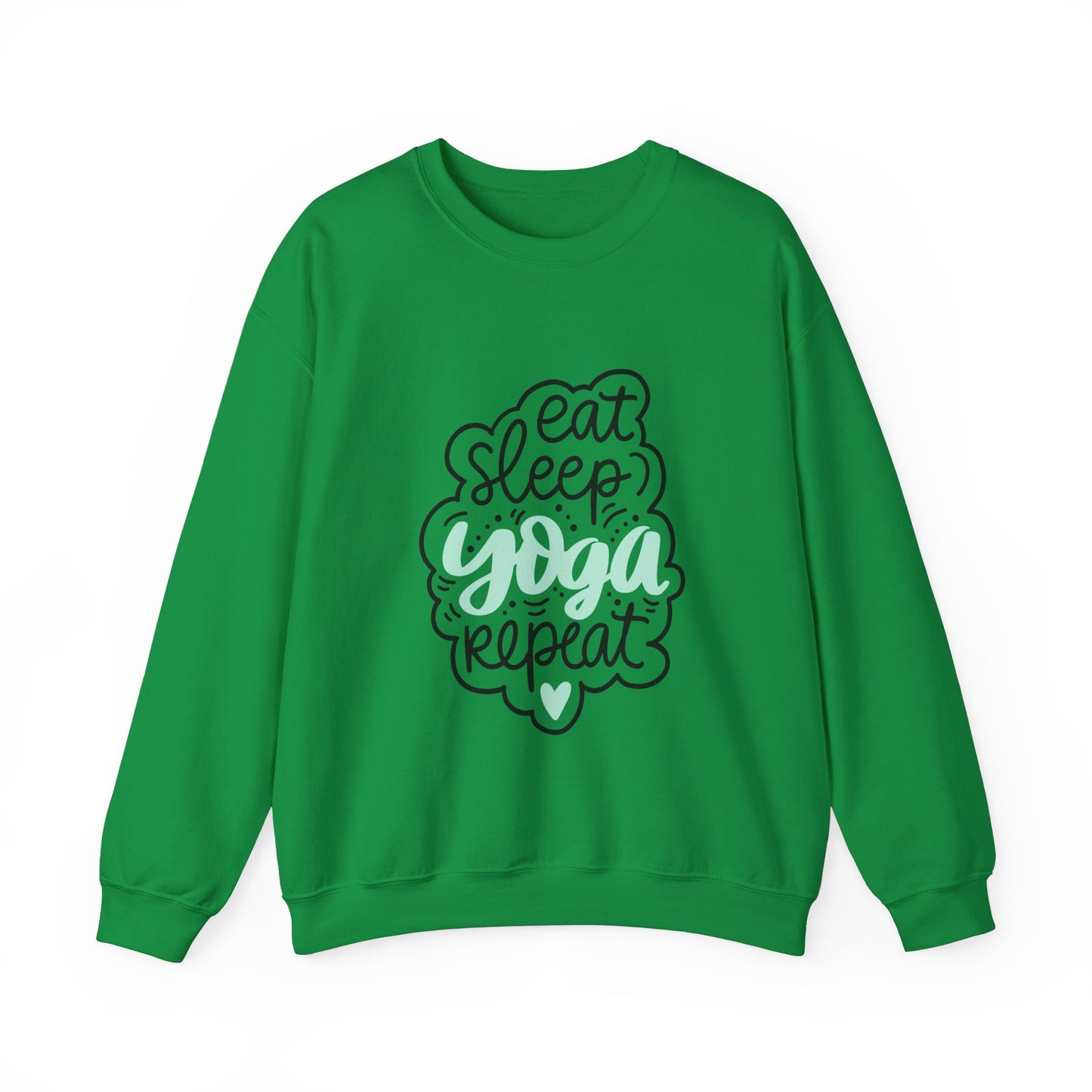 Eat sleep yoga repeat sweater yoga sweater Here we go fucking again sweater gifts funny cat birthday gift Christmas sweatshirt gift for her