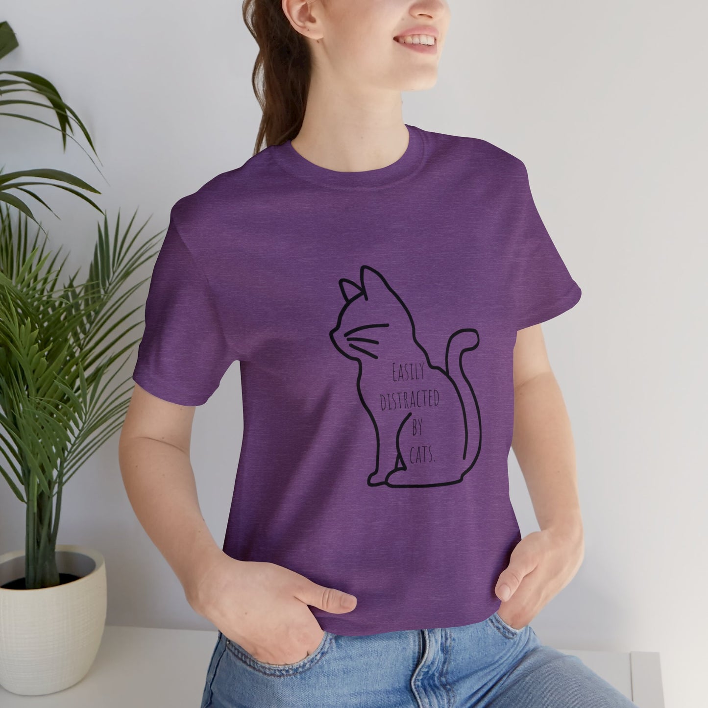 Easily distracted by cats Funny Cat lover shirt anime cat Shirt karma is a cat Gift for Cat Lover Gift for Cat Mom Gift cat dad shirt