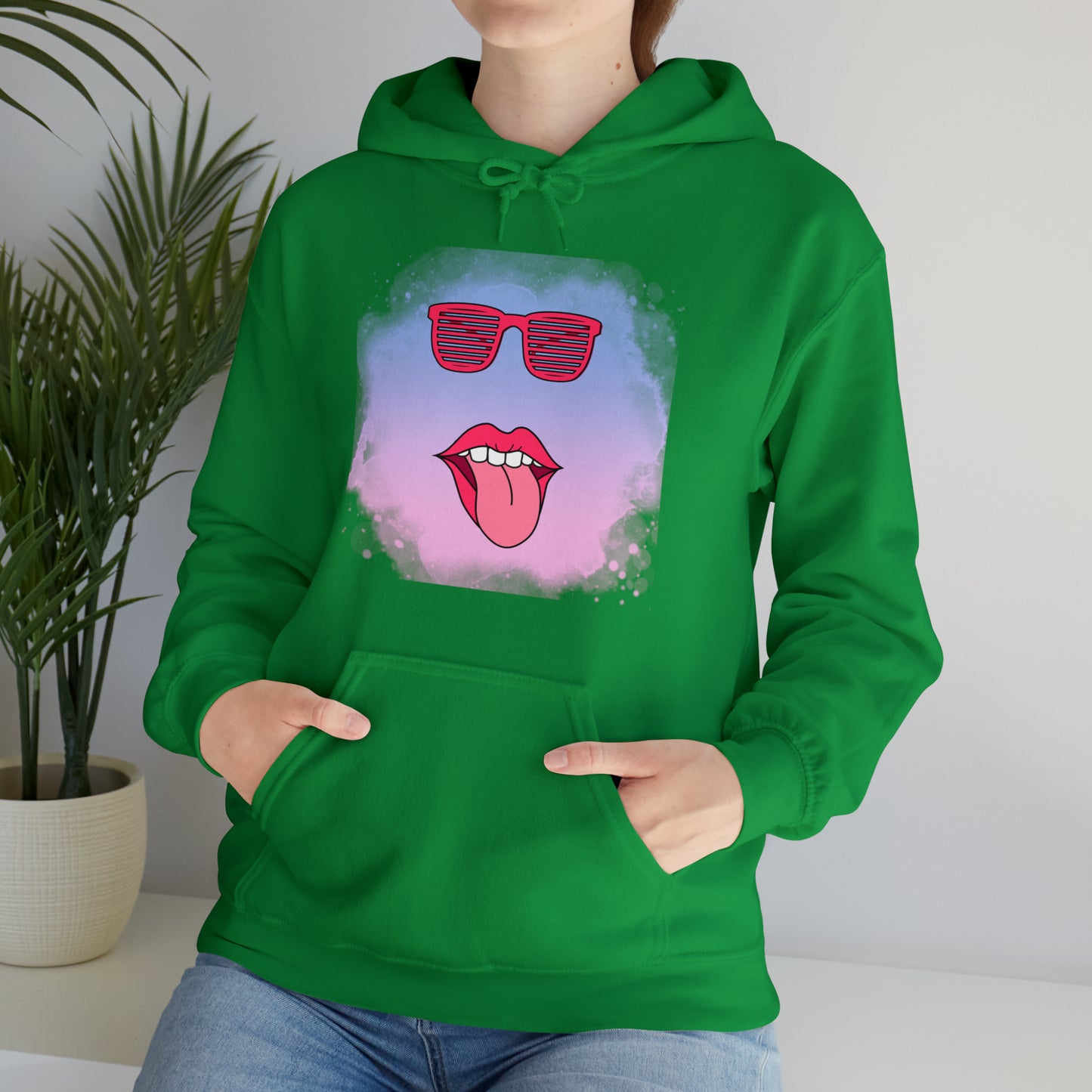 Lip Sunglasses Hoodie, Bubble Gum kiss Hoodie, Fun Summer shirt, Birthday gift for her, Galantine gift for her,best friend gift, vacation