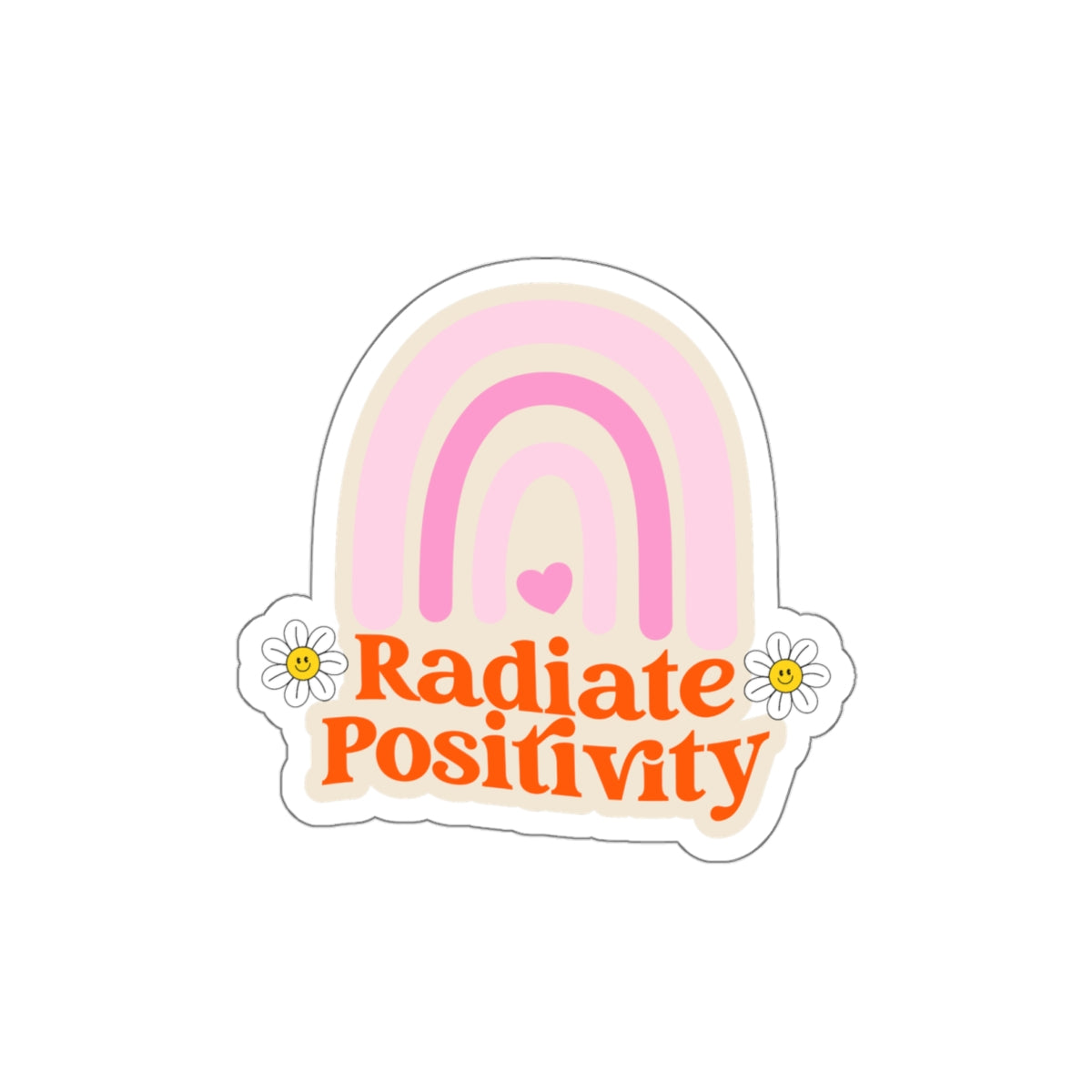 Radiate positivity sticker Be your own sunshine sticker Delulu sticker Retro sticker bestie gift for her bestfriend gift sticker