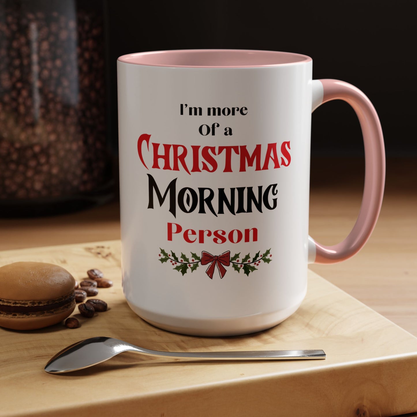 Christmas morning person mug Hot cocoa mug Christmas cheer mug funny holiday gift Christmas mug gift for mom mug bestie gift kids coffeemug