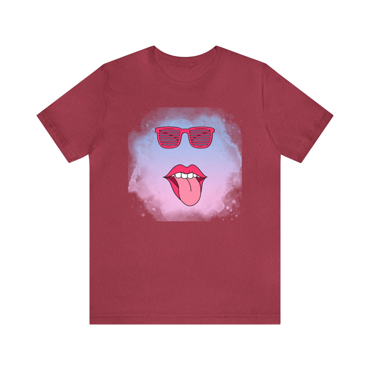 Lip Sunglasses t-shirt, Bubble gum kiss shirt,Pink Gum Shirt,Galantine gift travel shirt,best friend trip,girls vacation trip, Unisex Jersey