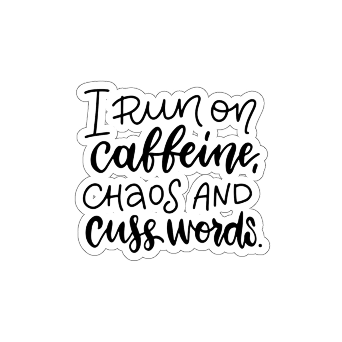 Funny coffee sticker i run on caffeine cuss words Besties sticker forever bestie gift bullet journal sticker motivational sticker Magical AF