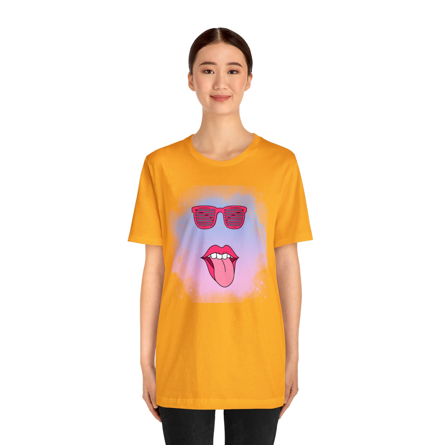 Lip Sunglasses t-shirt, Bubble gum kiss shirt,Pink Gum Shirt,Galantine gift travel shirt,best friend trip,girls vacation trip, Unisex Jersey