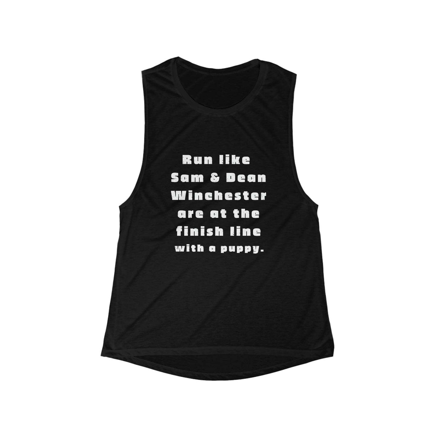 Dean Winchester Supernatural Supernatural fan Workout tank Run like Sam & Dean Winchester Merchandise puppy Sammy tank Ideal Racerback Tank