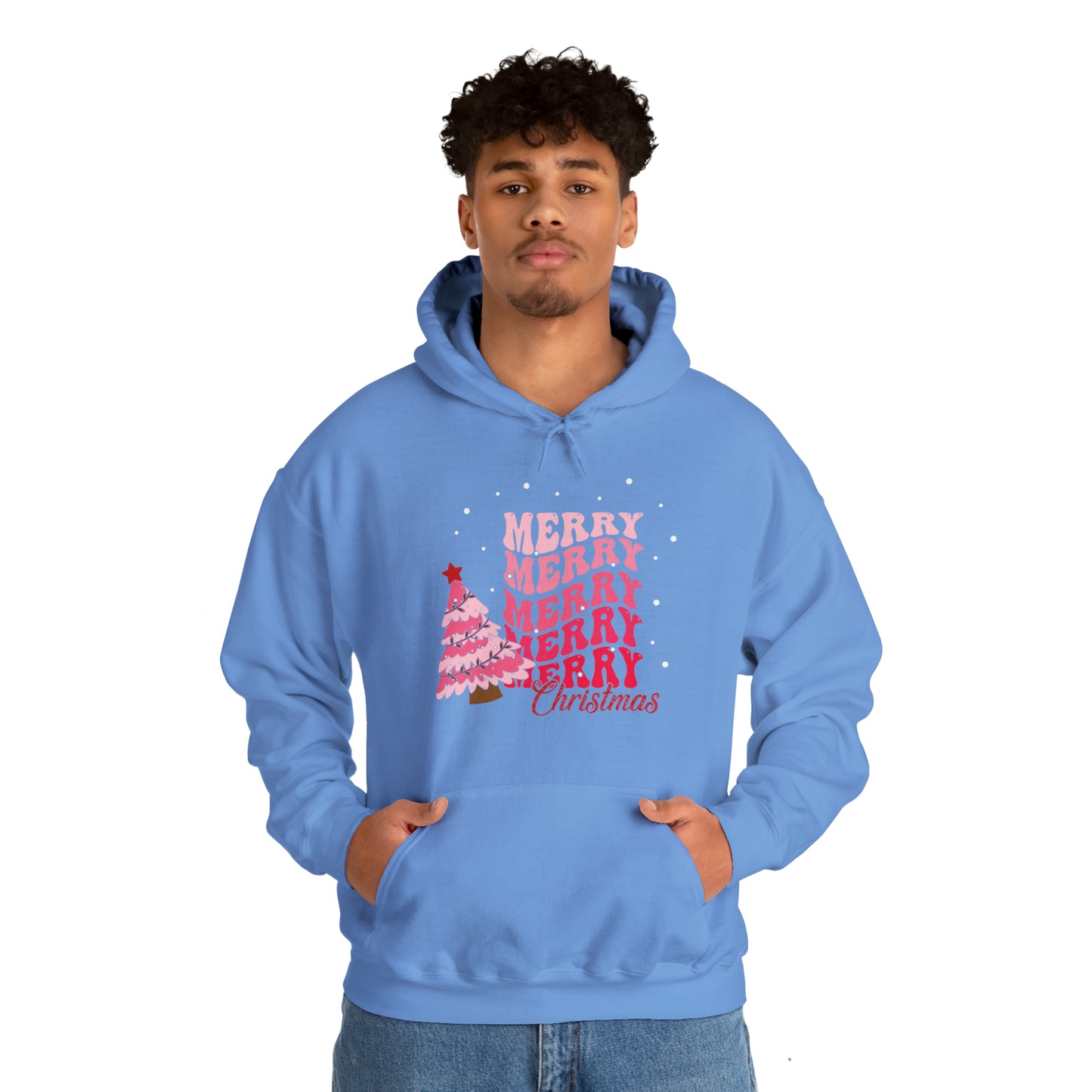 Festive AF hoodie blue Merry Bright Christmas Sweatshirt for Women Men Christmas Sweater Holiday Christmas gift for her gift for him
