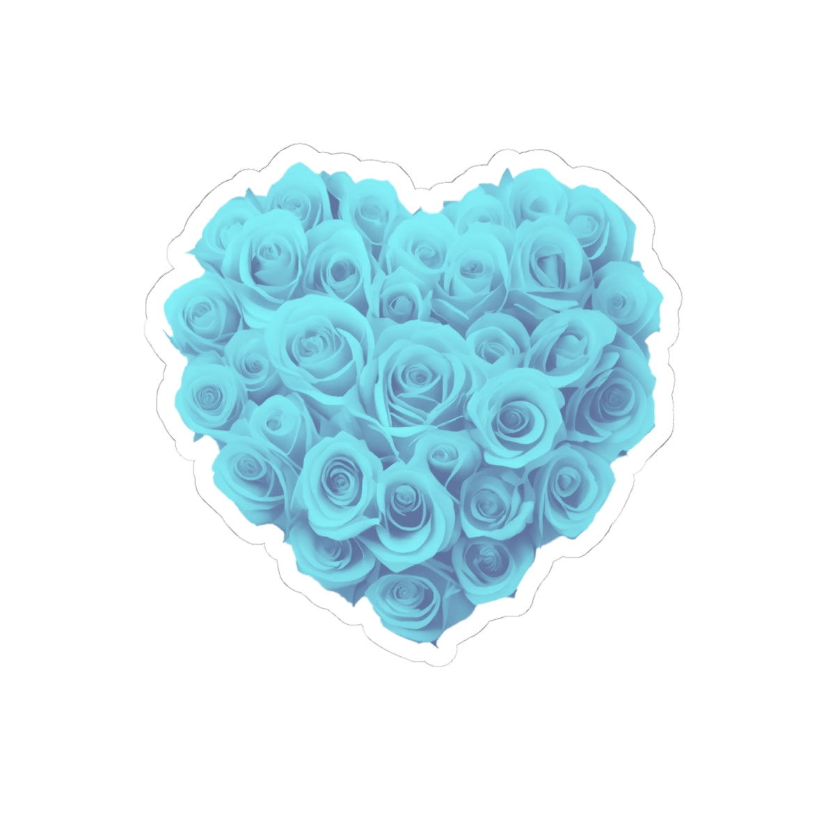 Blue Heart of roses sticker pink heart sticker selfcare sticker life Motivating sticker keep trying sticker gift forher giftforhim girlboss