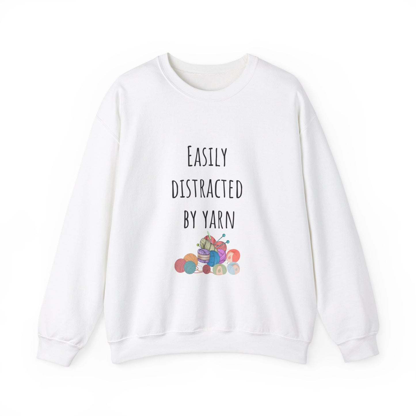 Easily distracted by yarn Sweatshirt Christmas gift for crochet lover gift knitting gift for him gift for her best friend gift funny crochet