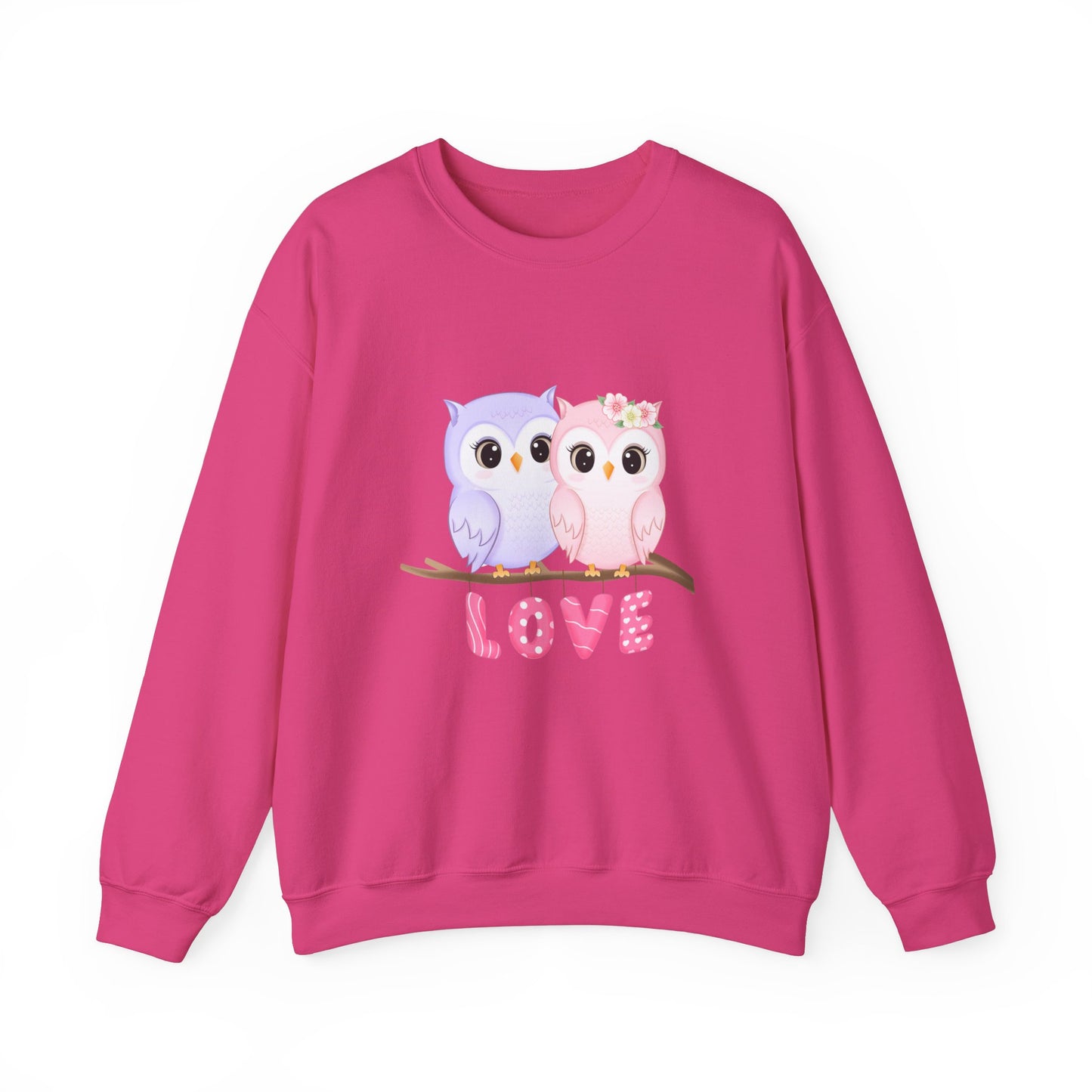 Owl Love sweater valentines Day sweatshirt valentines day shirt best friend gift for her Unisex owl sweater Love shirt unique holiday gift