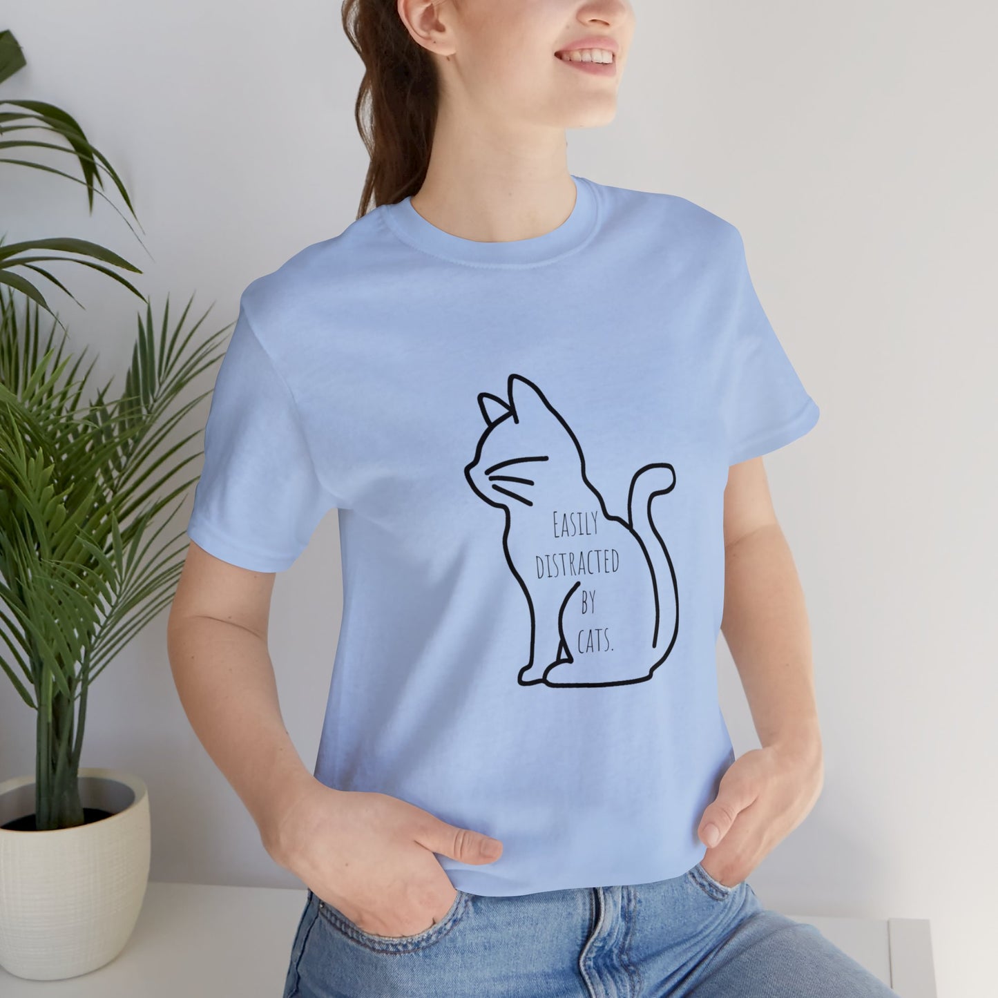 Easily distracted by cats Funny Cat lover shirt anime cat Shirt karma is a cat Gift for Cat Lover Gift for Cat Mom Gift cat dad shirt