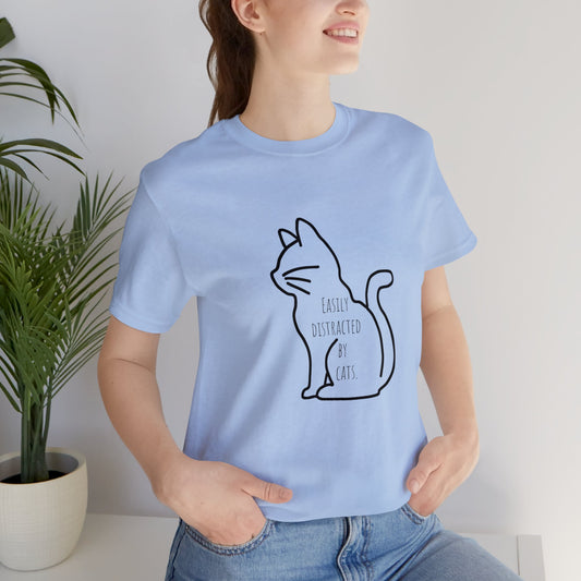 Easily distracted by cats Funny Cat lover shirt anime cat Shirt karma is a cat Gift for Cat Lover Gift for Cat Mom Gift cat dad shirt