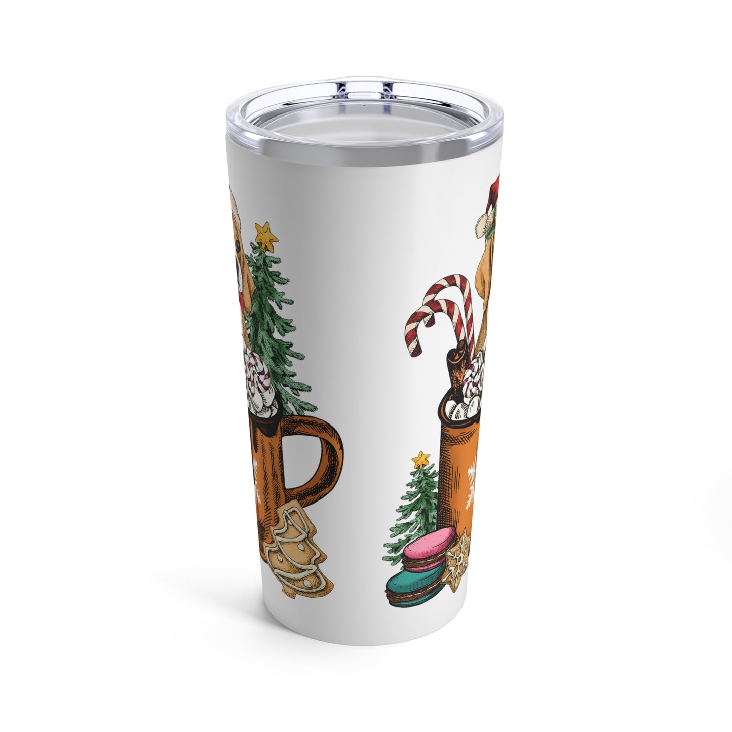 Dog lover Christmas gift woof Christmas tumbler Skinny Tumbler with Straw, 20oz gift for her gift for him Tumbler 20oz, dog dad dog mom