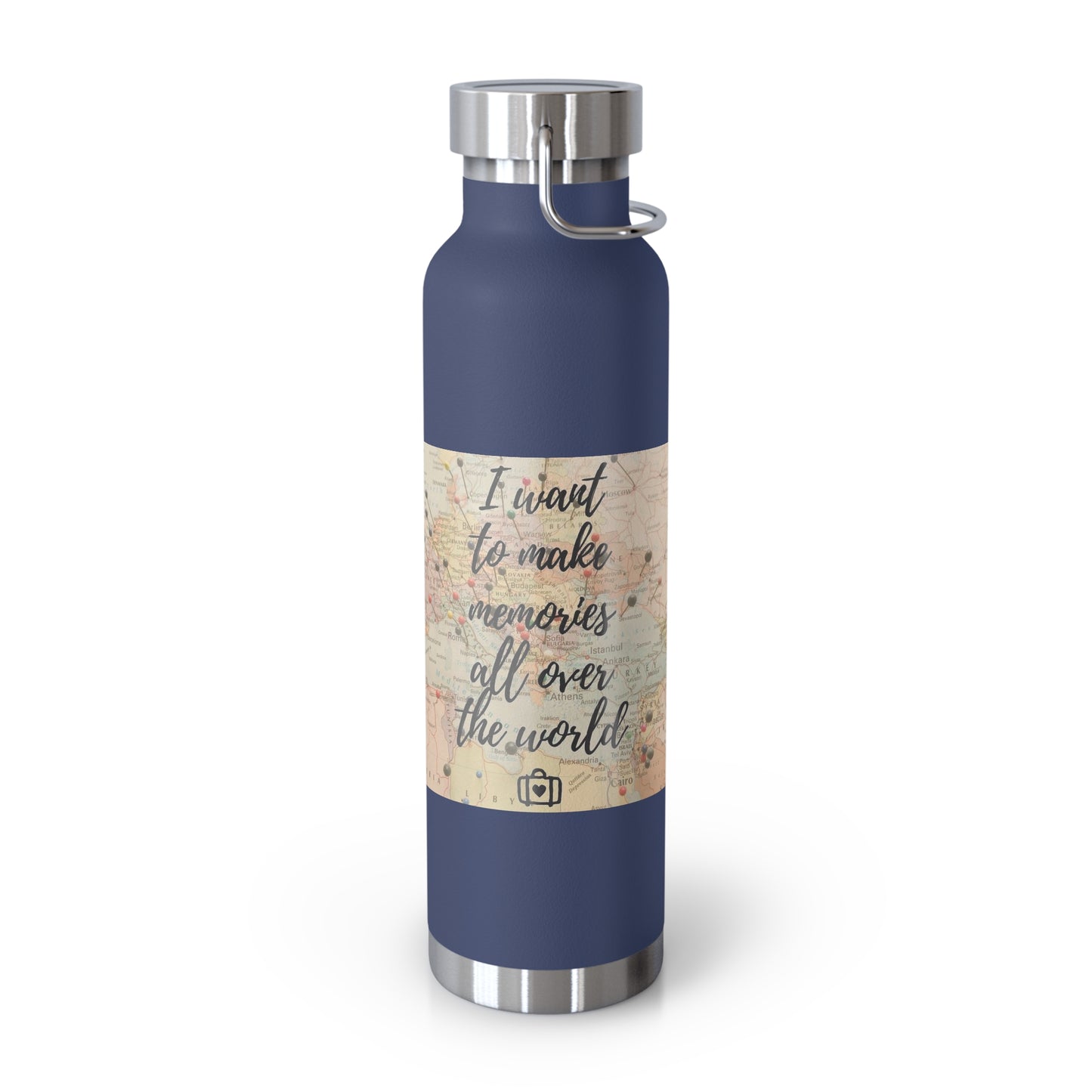 Travel bottle travel memories bottle Copper Vacuum Insulated Bottle, 22oz