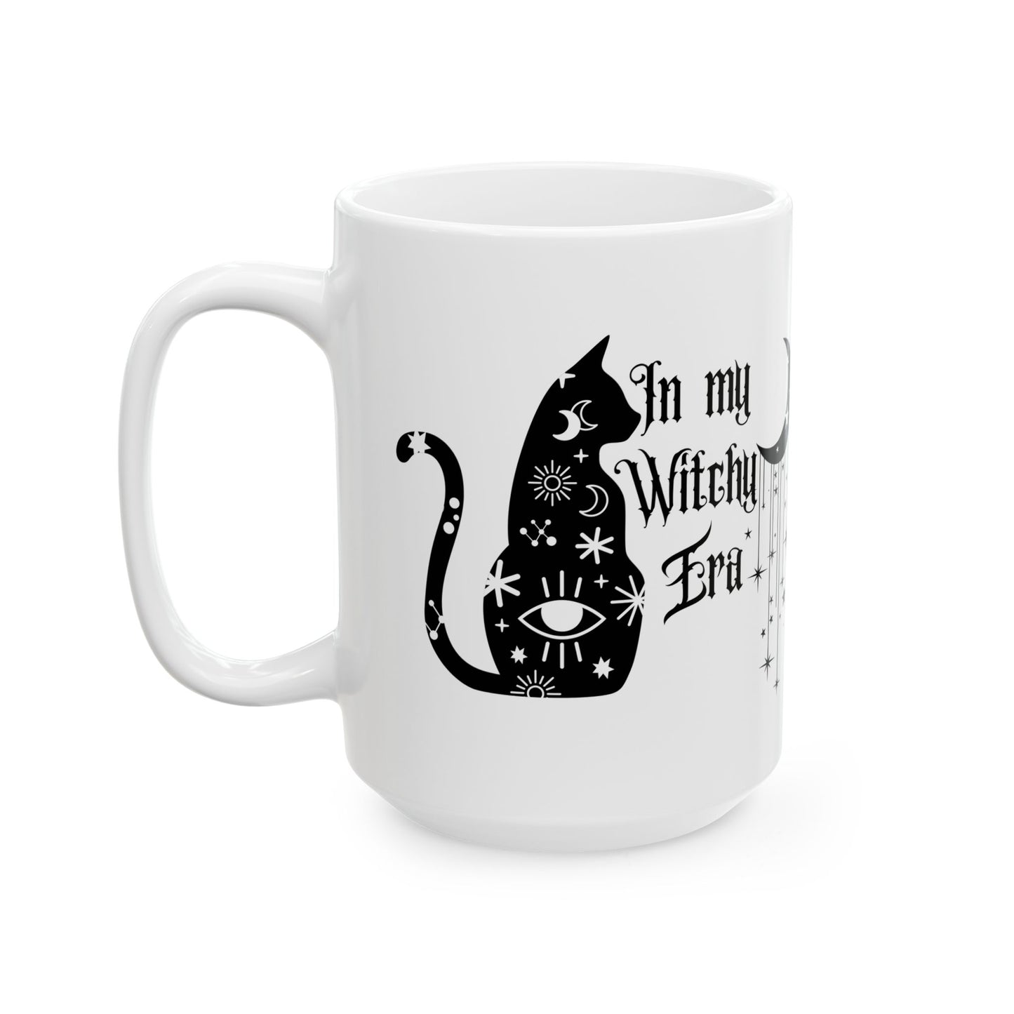 Halloween mug Witchy era mug Spooky mug black cat mug this and word fuck office funny gift best friend gift Christmas Ceramic (11oz, 15oz)