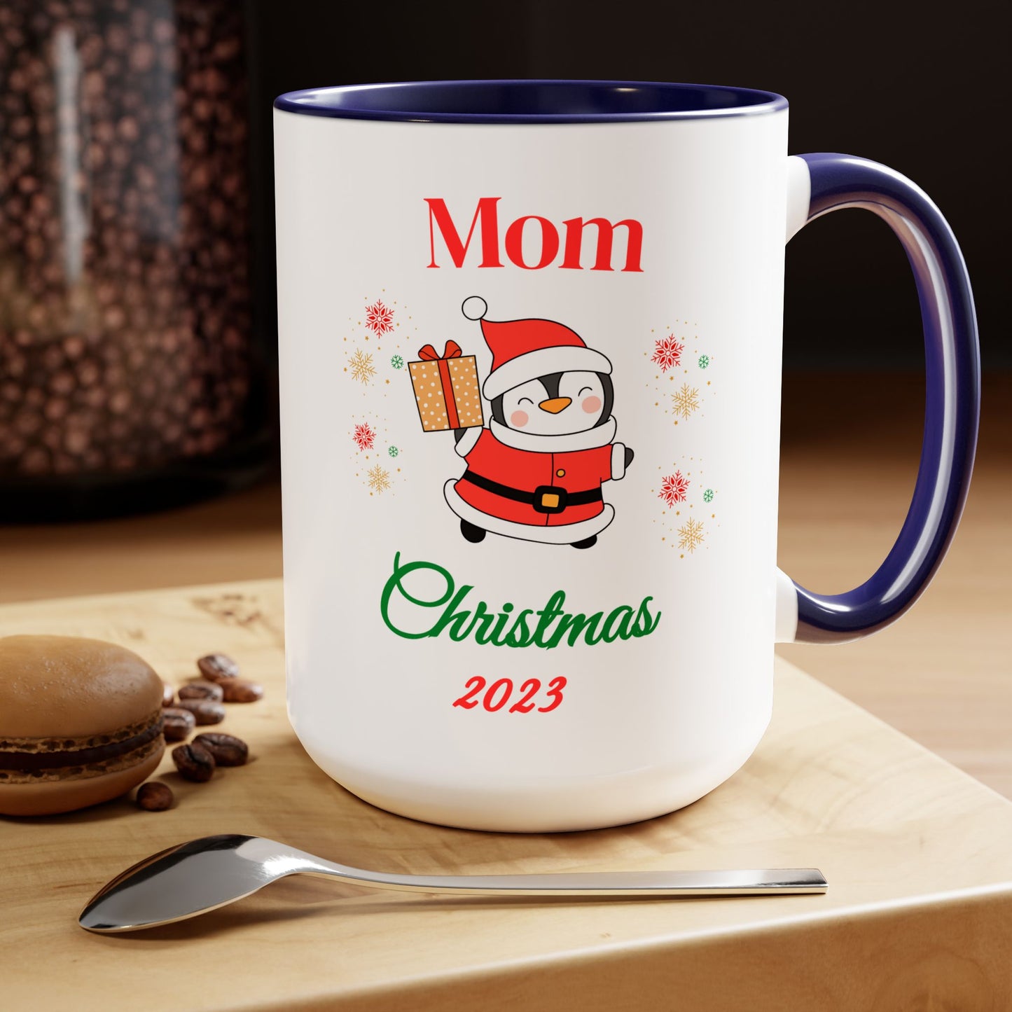 Hot cocoa mom Christmas mug gift for mom coworker gift mug Floral mug gift for her Mug funny gift for wife Coffee Mugs Christmas gift 15oz