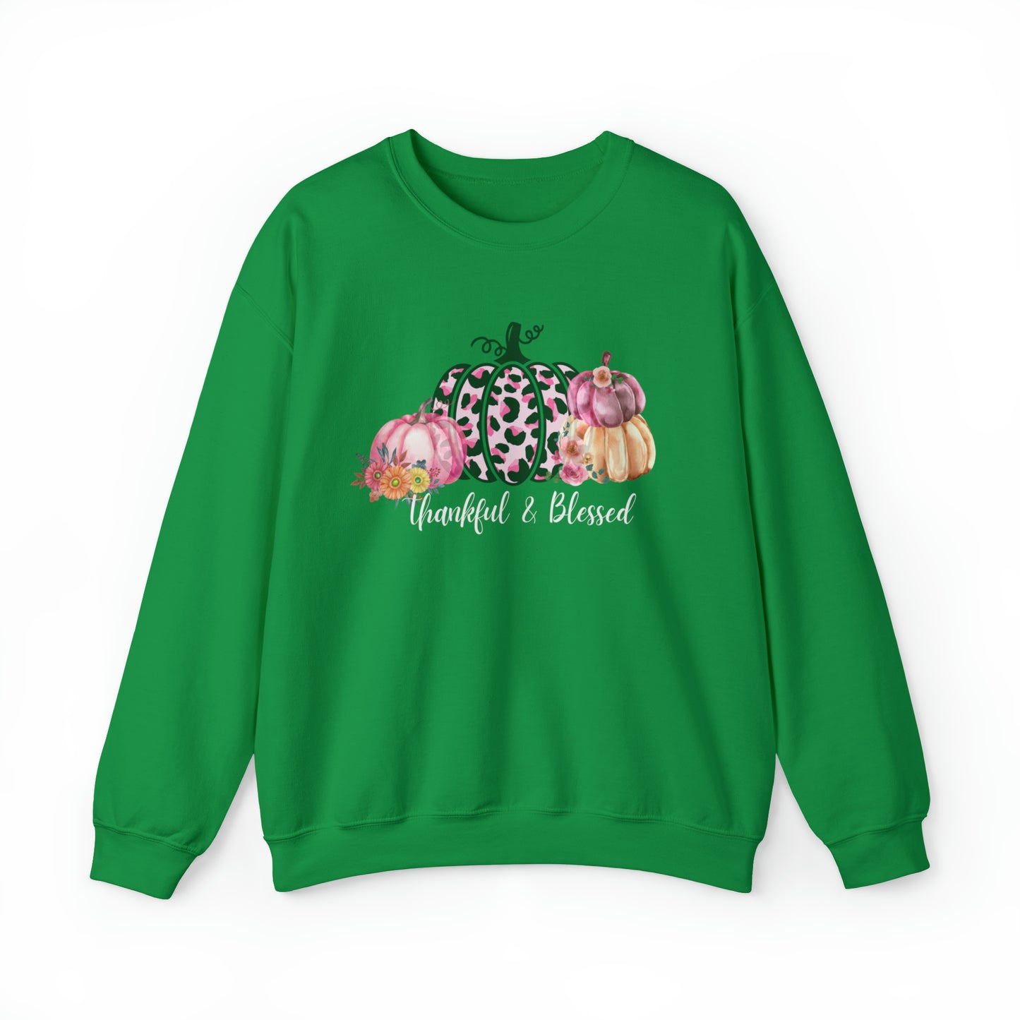 Thankful and blessed Sweatshirt thanksgiving sweater gift for her women's sweater best friend gift Christmas gift pink pumpkin