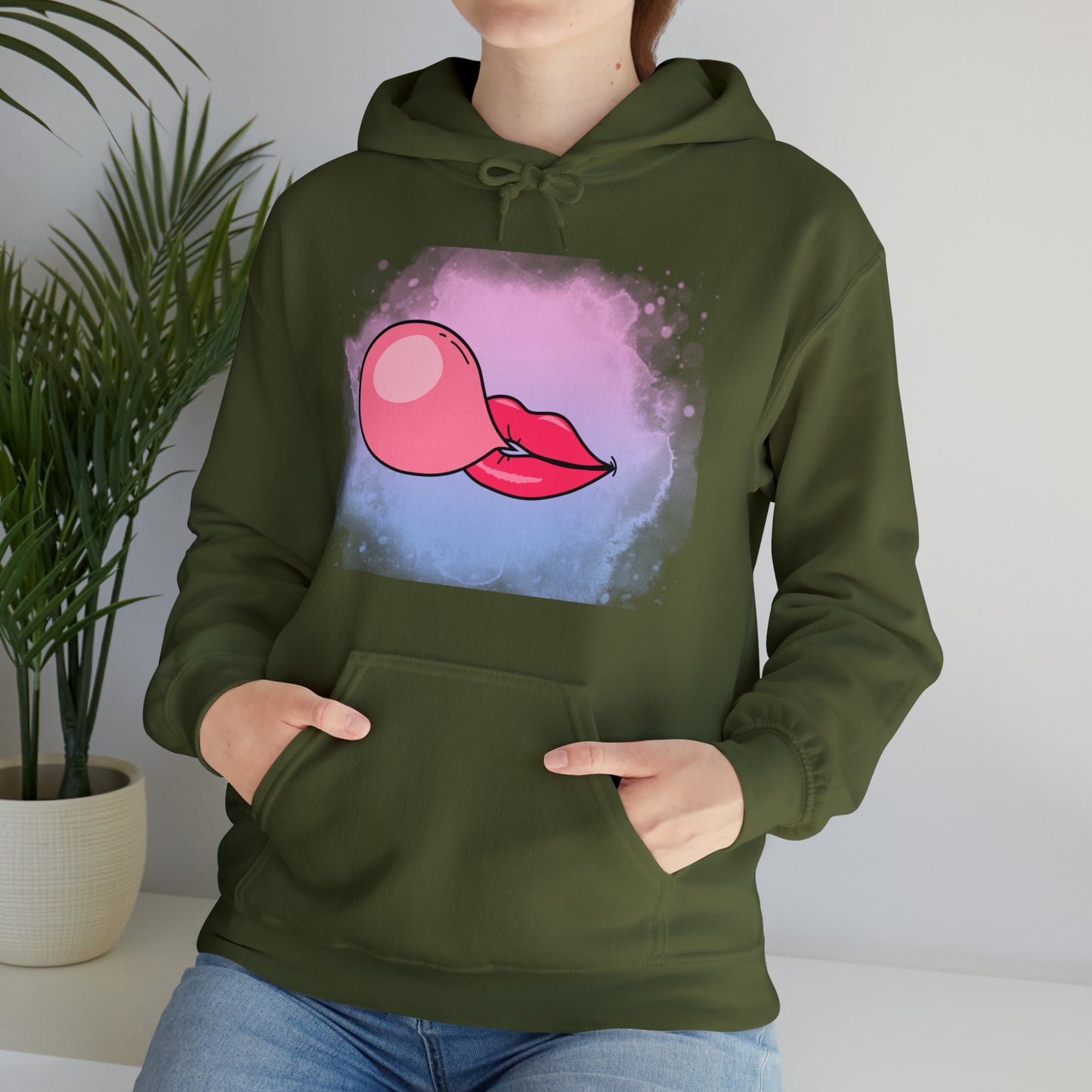 Bubble Gum kiss Hoodie, Summer Bubblegum shirt, Birthday gift for her, Galantine gift for her, best friend gift,birthday vacation,Unisex