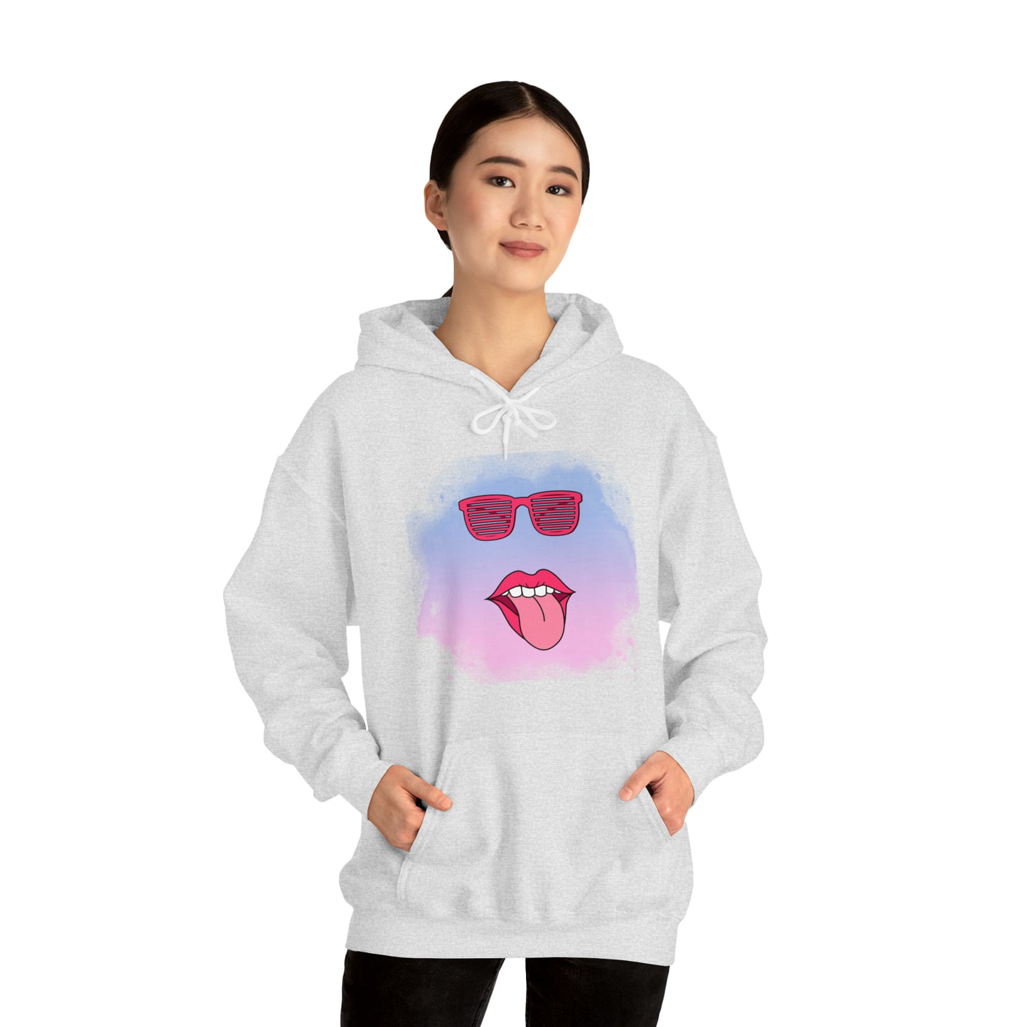 Lip Sunglasses Hoodie, Bubble Gum kiss Hoodie, Fun Summer shirt, Birthday gift for her, Galantine gift for her,best friend gift, vacation