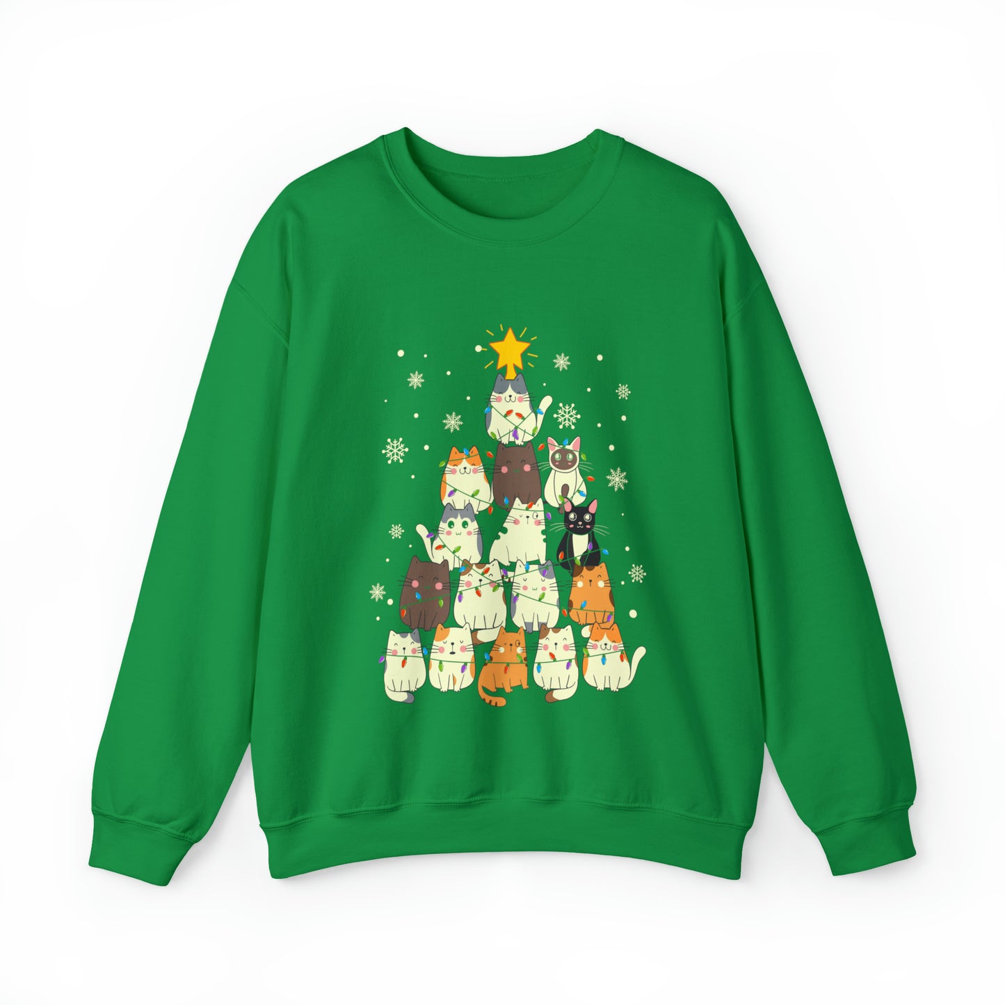 Cat Christmas sweater Kitty Christmas tree sweatshirt Family matching Merry Bright Christmas sweatshirt Christmas Sweater Holiday Christmas