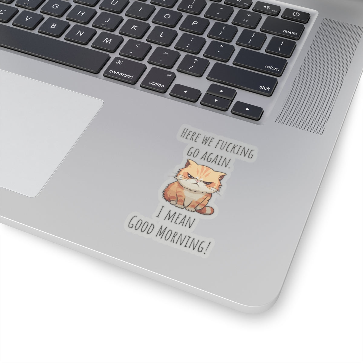 Grumpy cat Christmas sticker grumpy sticker funny coworker gift funny here we fucking go bestfriend gift KissCut Stickers Halloween stickers