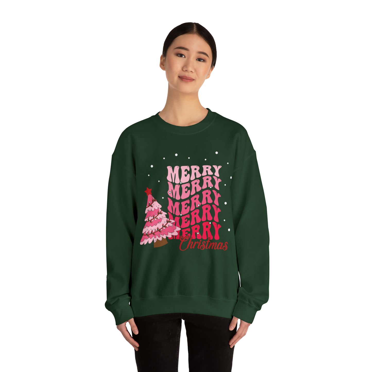 Festive AF sweater Pink Merry Bright Christmas Sweatshirt for Women Christmas Shirt Sweater Holiday Christmas gift for her gift for him