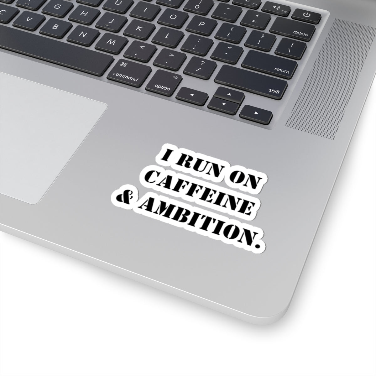 Funny coffee sticker motivational sticker run on caffeine n ambition sticker  gift for her gift for him sticker galantines gift coffee lover