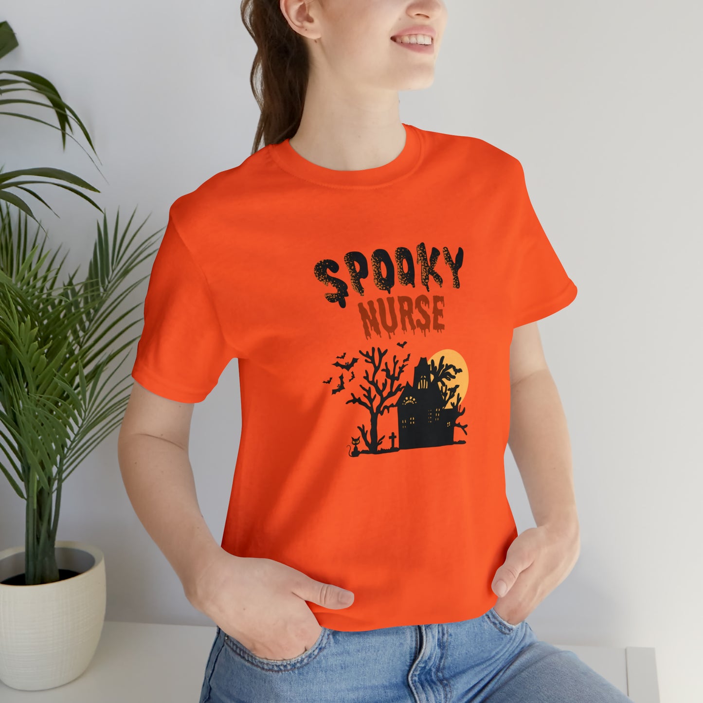 Spooky Nurse Halloween shirt, Nurse trick or treat ghost Halloween tshirt,Halloween Sweatshirt,Spooky Season T Shirt,Christmas gift