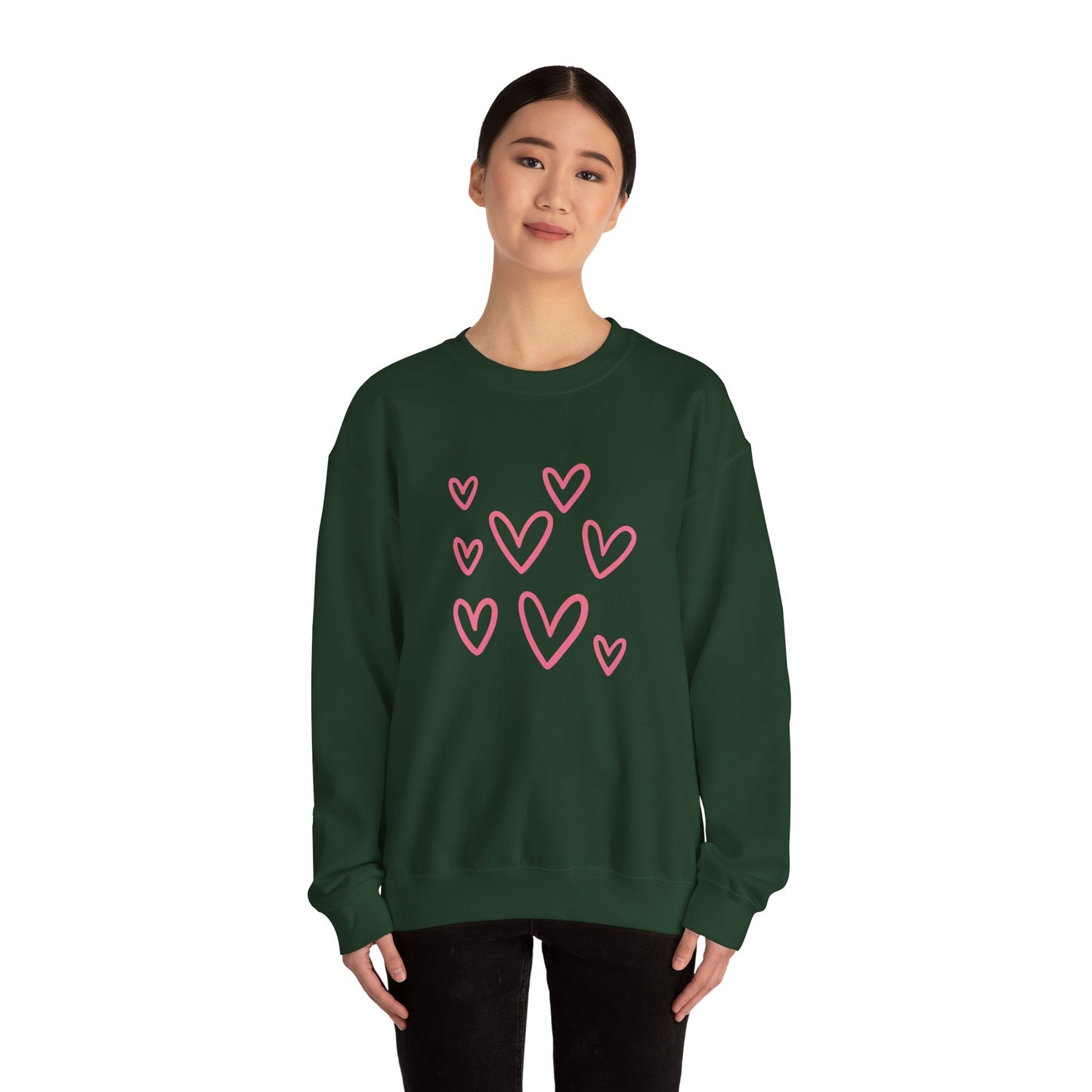 Heart Valentine's Day sweatshirt valentines shirt gift for her best friend gift galentine's day gift crewneck sweater women sweater love
