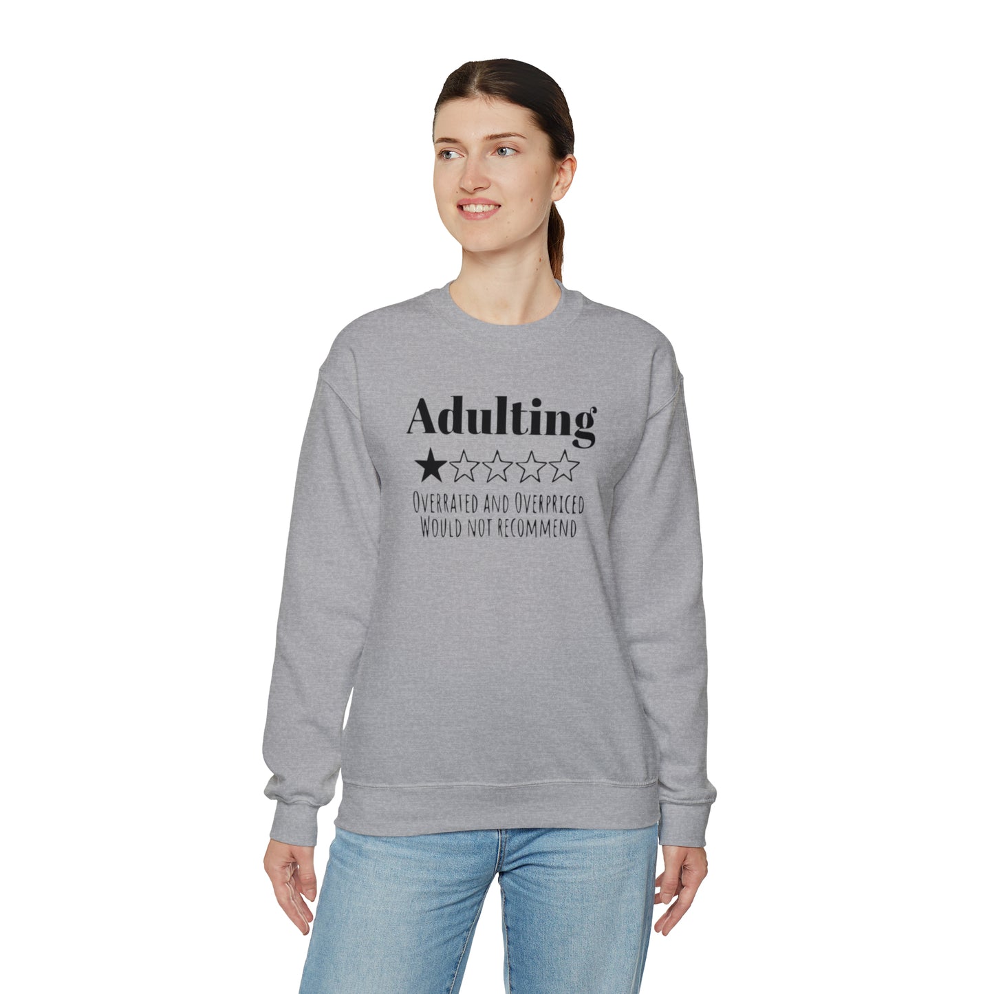 I'm not Adulting Sweatshirt unisex, printed on back I'm not adulting today,Funny adulting shirt Christmas Sweater,Christmas Crewneck,Holiday