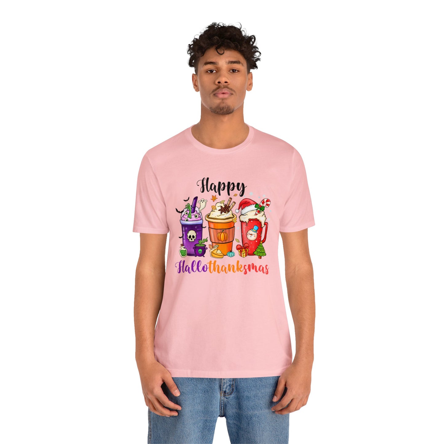 Happy Halloween shirt Fall drinks shirt Halloween shirt gift for her gift for him happy Hallothanksmas Shirt Christmas gift Thanksgiving