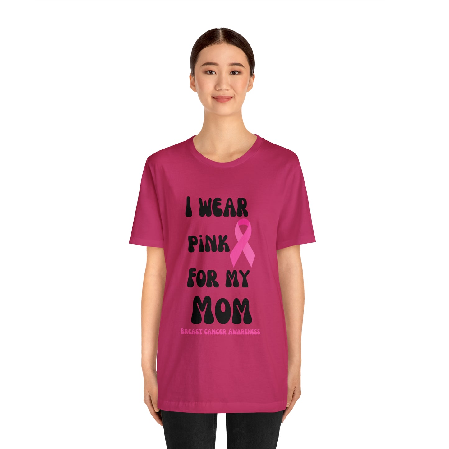 Breast cancer awareness shirt I wear pink tshirt for my mom shirt survivor Shirt October pink awareness Gift Christmas gift