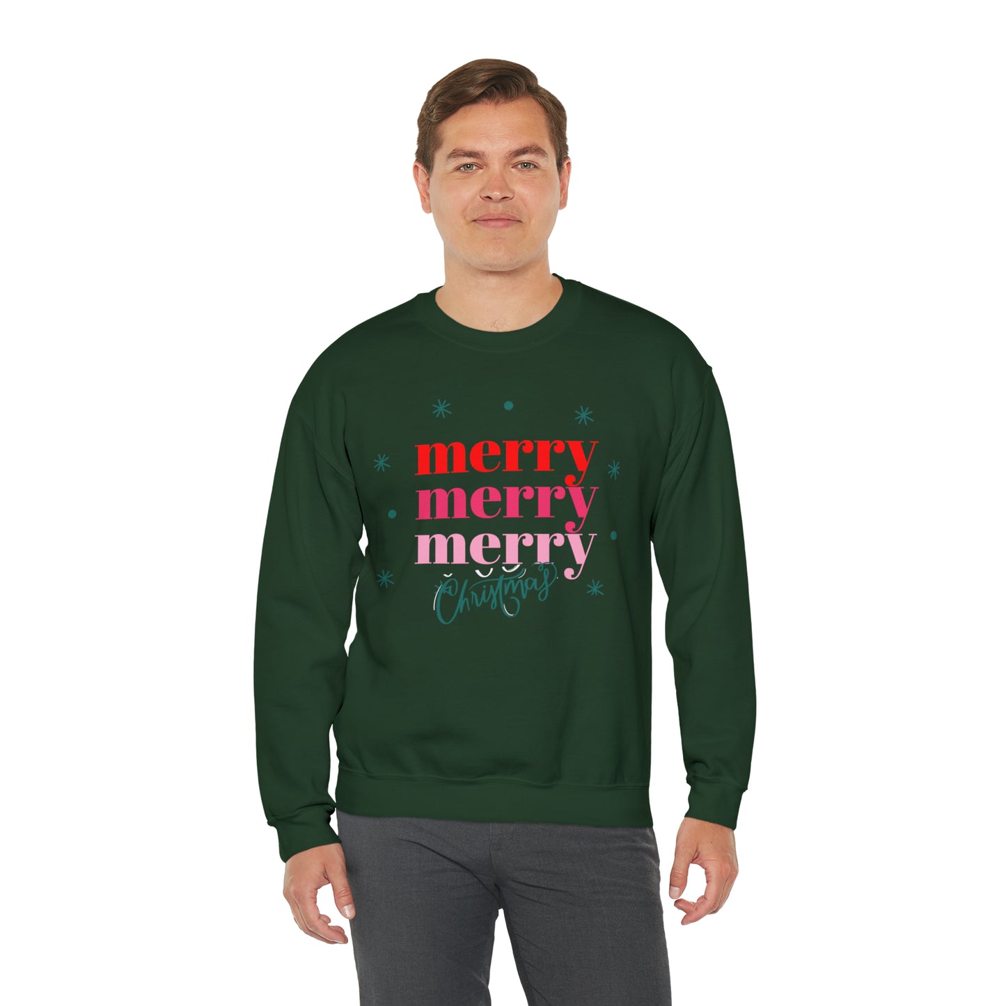 Festive AF sweater Pink Merry Bright Christmas Sweatshirt for Women Christmas Shirt Sweater Holiday Christmas gift for her gift for him