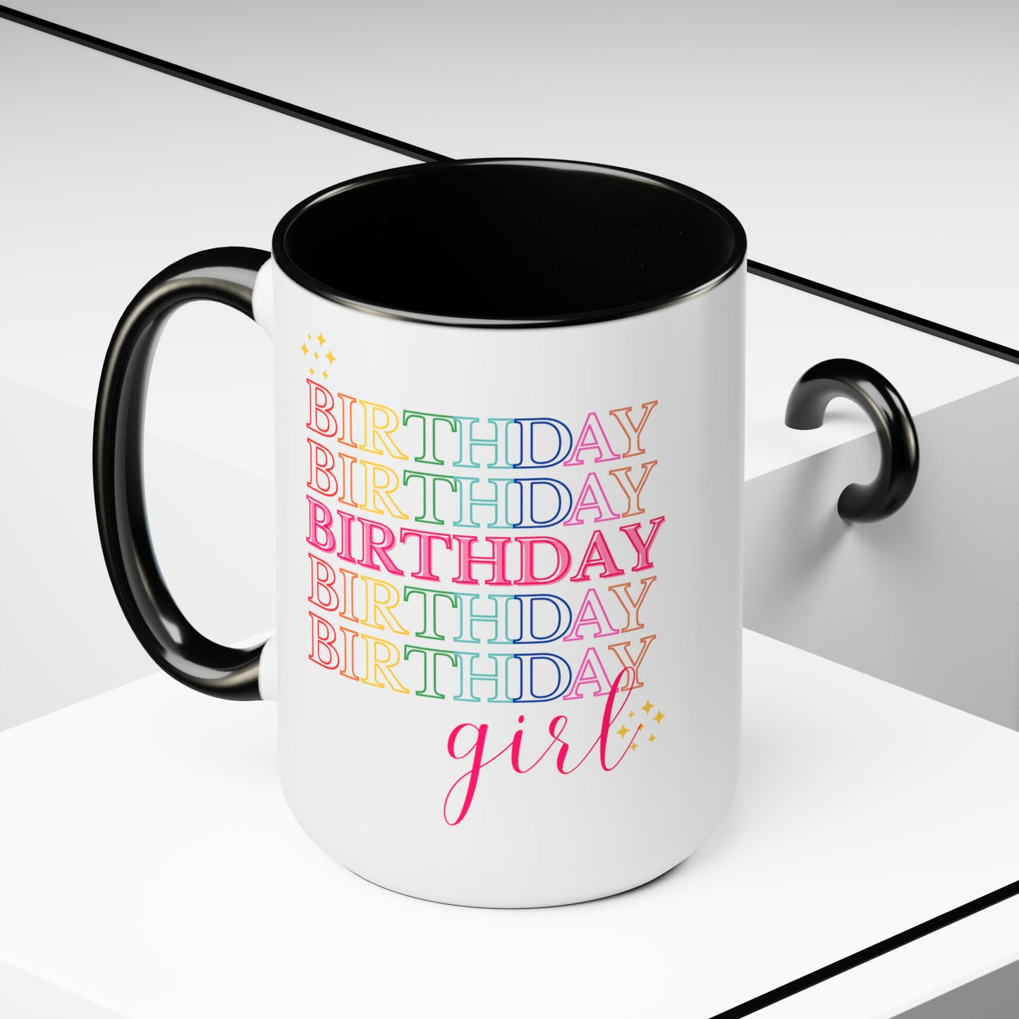 Birthday Girl mug Coffee Mug birthday party gift mug Floral mug gift for her Mug funny gift for wife Coffee Mugs tea Christmas gift 15oz