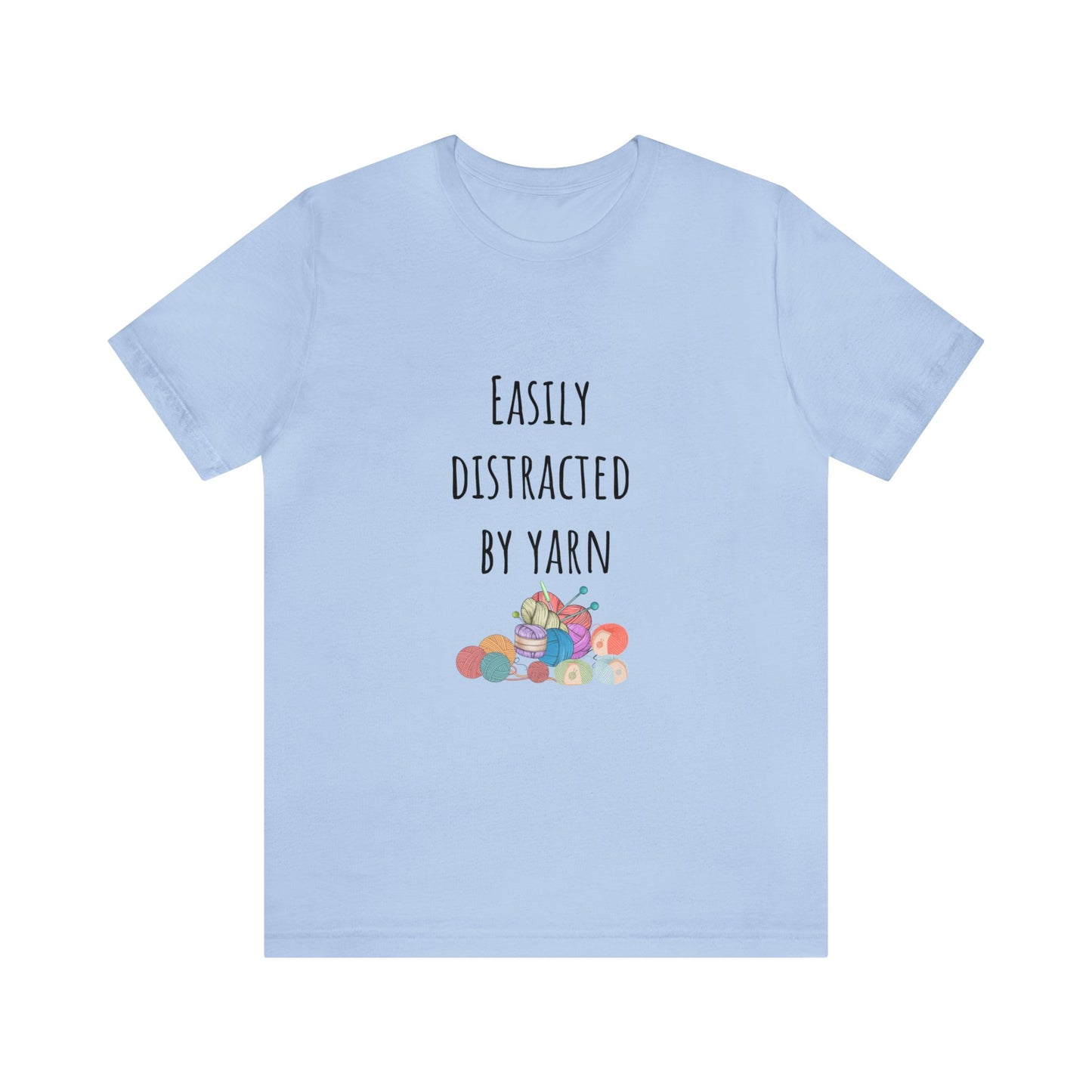 Easily distracted by yarn Christmas gift for yarn lover Funny yarn shirt crochet lover gift Gift for knitting lover Gift for Mom daughter