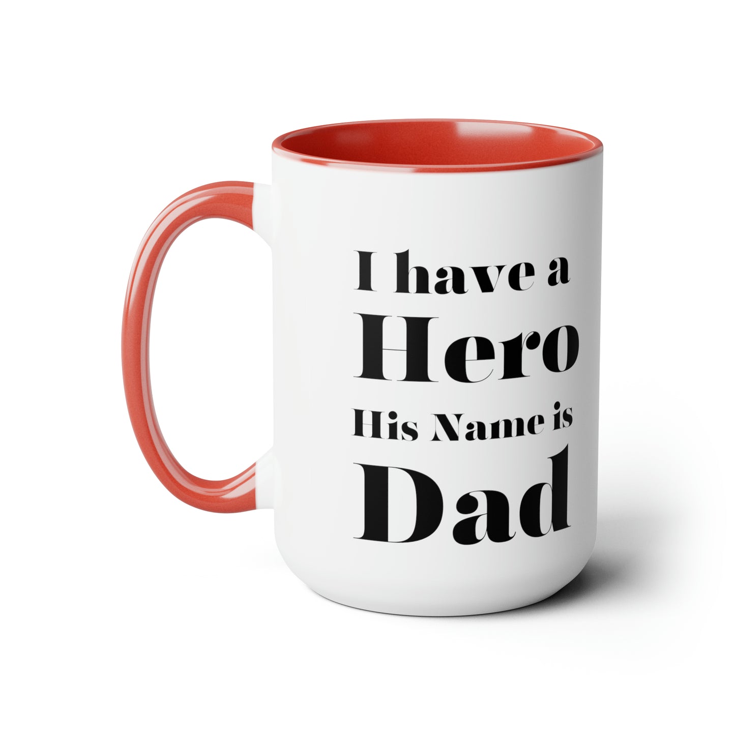 Hero dad mug love you dad Valentine's Day mug sister gift Coffee Mug pregnancy reveal gift heart mug gift for her Mug wife Coffee tea 15oz