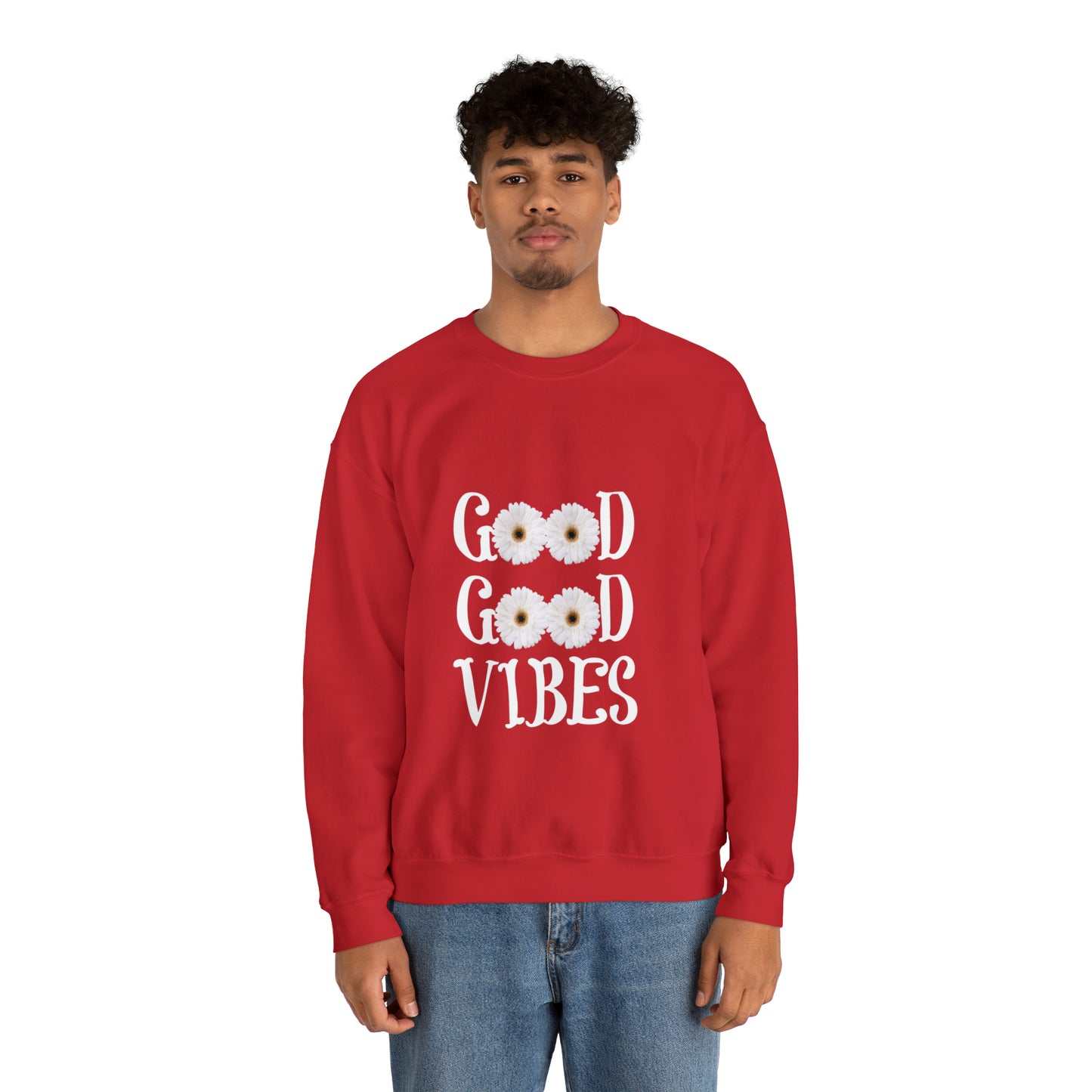 Good Vibes Sweatshirt, Unisex Heavy Blend™ Crewneck Sweatshirt