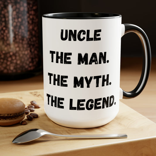Uncle the man mug the myth the legend mug Daddy mug love you dad sister gift Coffee Mug pregnancy reveal gift heart mug gift for him Coffee
