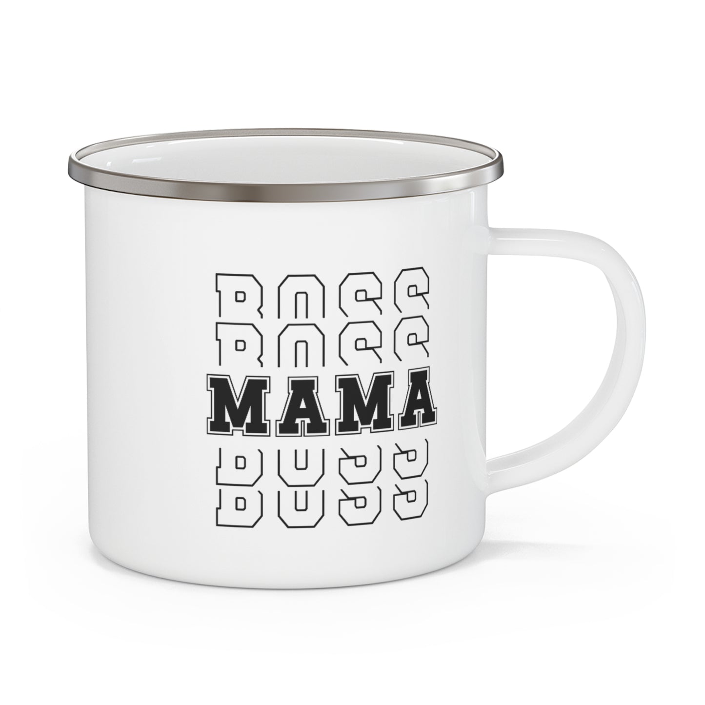 Boss Mama Mug, gift for wife, Bossbabe gift, Mother of the bride Mug, gift for Mom, gift for wife, Christmas gift for her Enamel Camping Mug