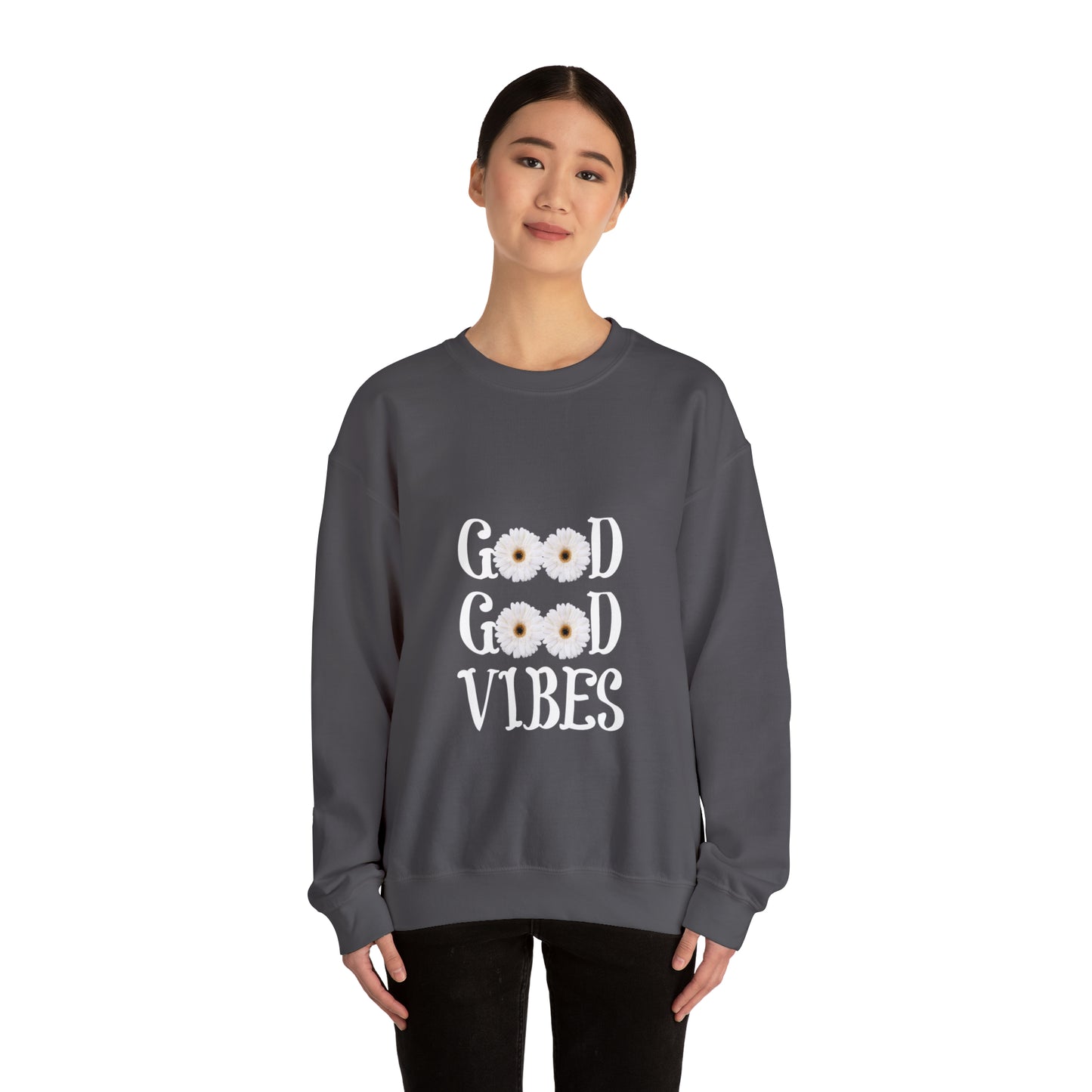 Good Vibes Sweatshirt, Unisex Heavy Blend™ Crewneck Sweatshirt