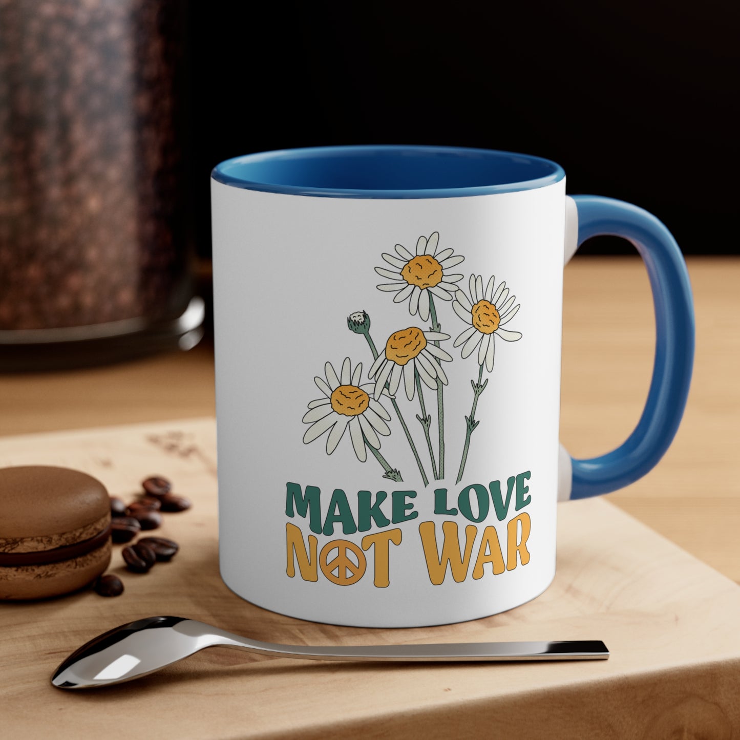 Make love not war mug Crochet lover gift yarn lover gift knitting gift creativemaker gift coffee lover gift tea gift for her gift for him Coffee Mug 11oz