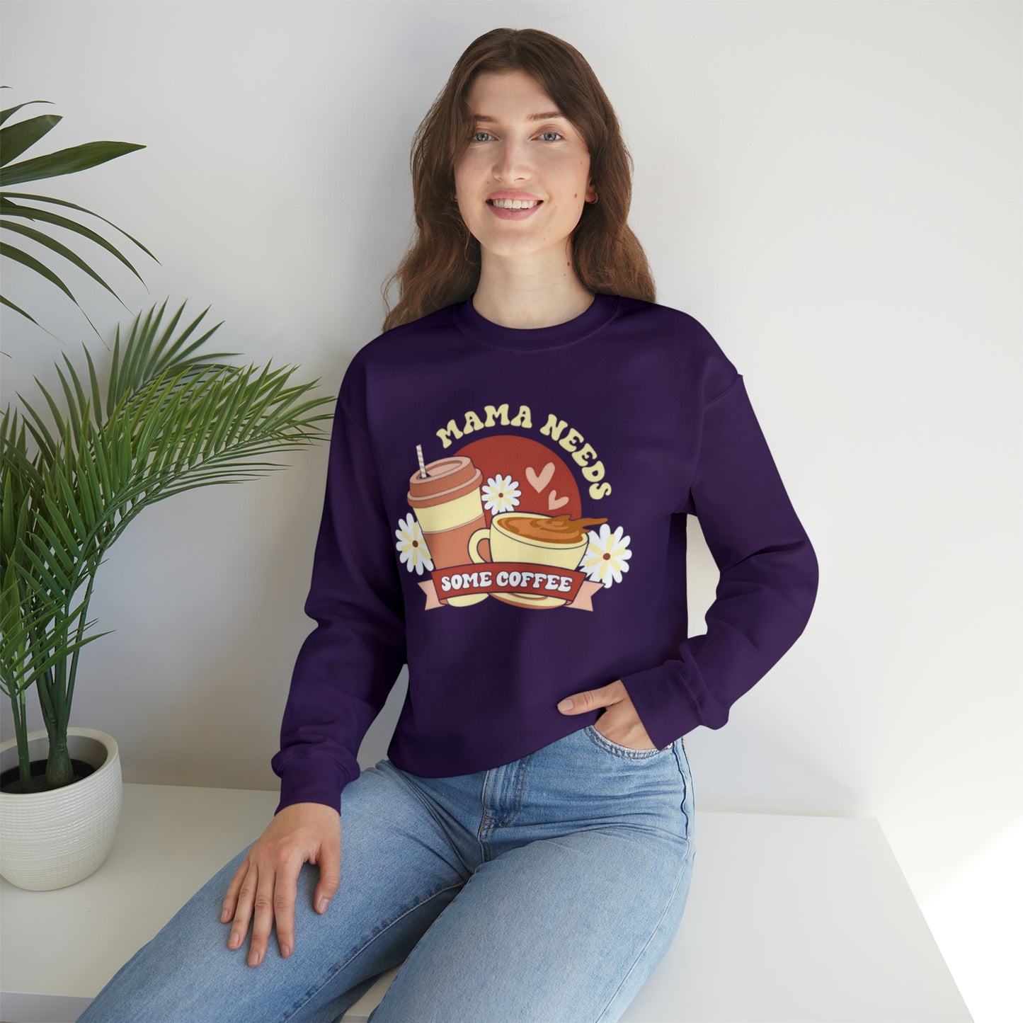 Mama needs Coffee sweater, Mom sweatshirt, Gift for mom, Christmas gift for her, yoga wear for her, for him,Birthday gift for her,Galantin
