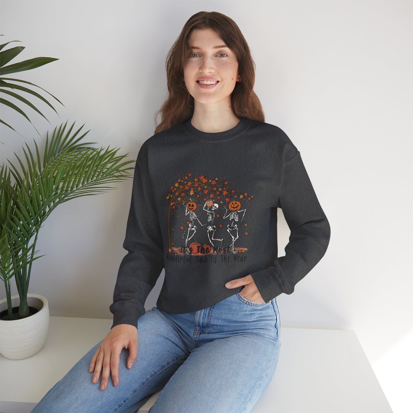 Halloween sweatshirt skeleton fall vibes Its the most wonderful time of the year sweater funny Halloween sweater fall Shirt best friend gift