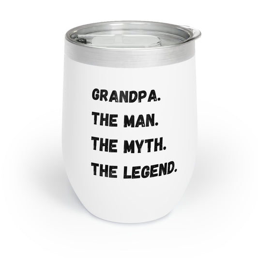 Grandpa the man the myth the Legend tumbler Dad coffee tumbler father's day gift tea gift for brother padrino gift Chill Wine Tumbler